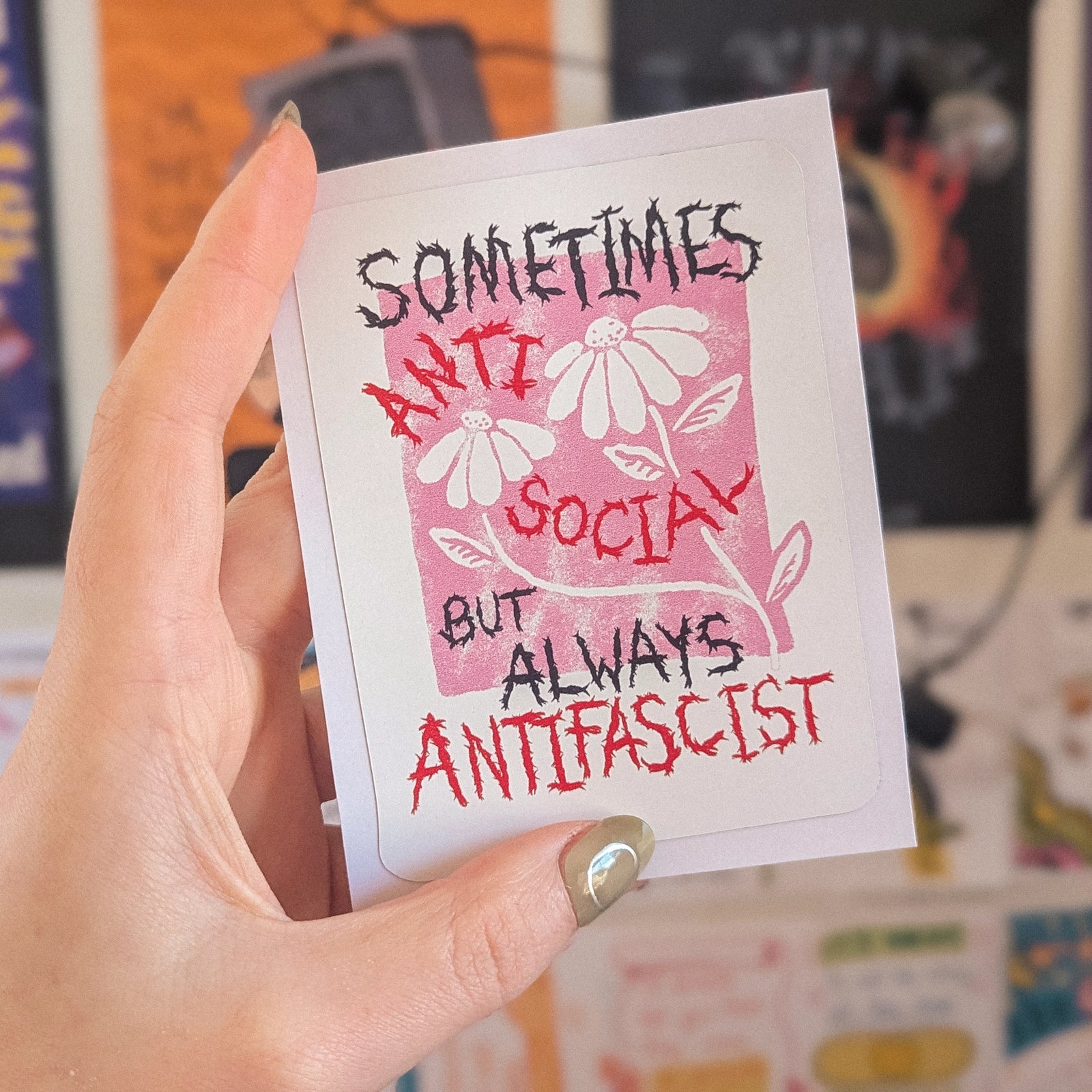 Always Antifascist Weatherproof Sticker sticker set by Lonely Kids Club