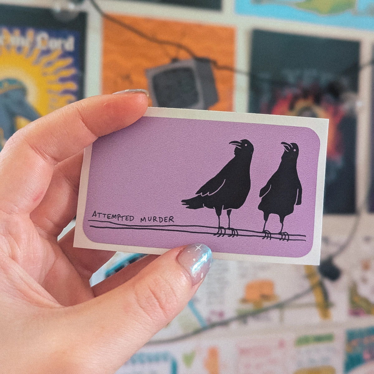 Attempted Murder Weatherproof Sticker sticker set by Lonely Kids Club