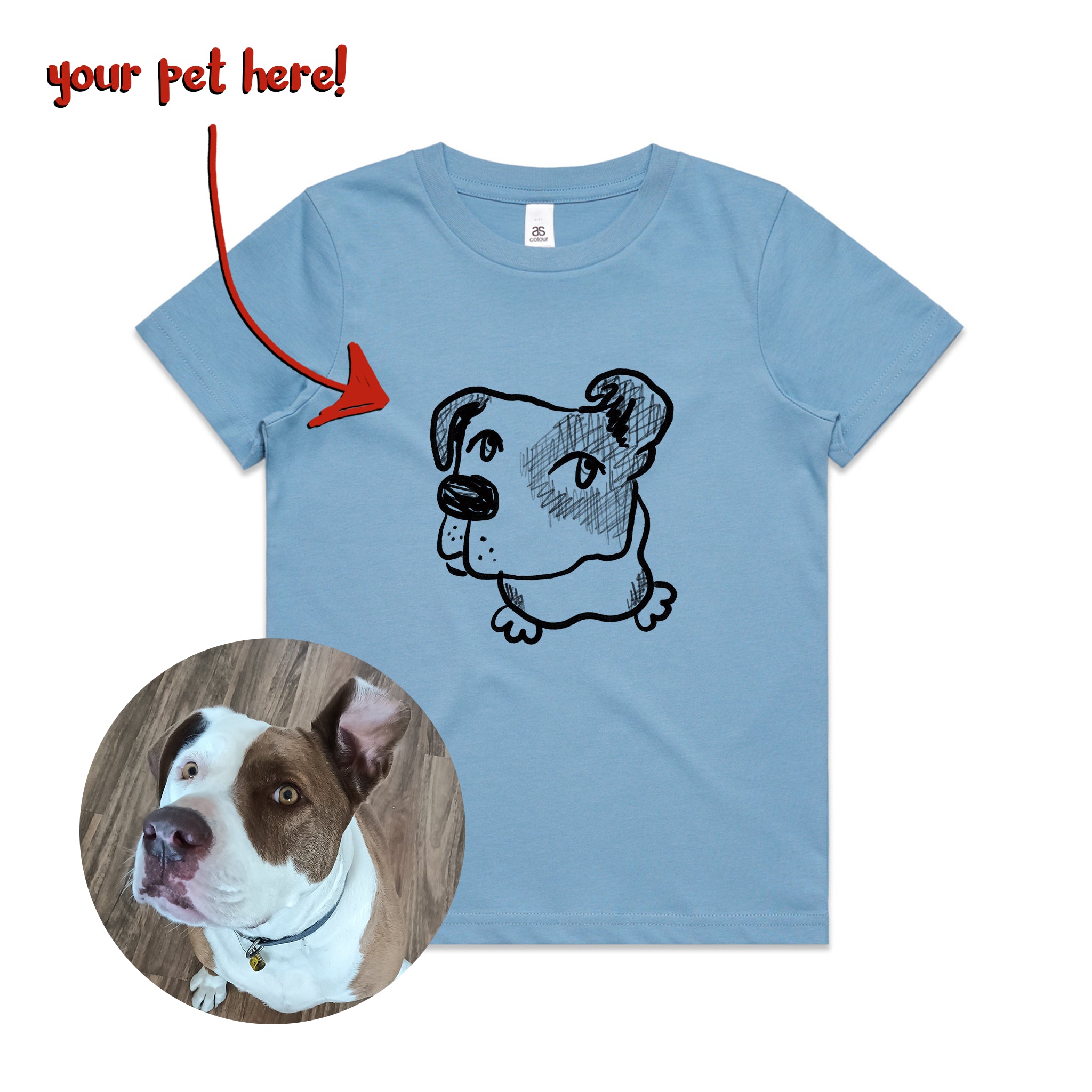 Badly Drawn Pet Kids Tee