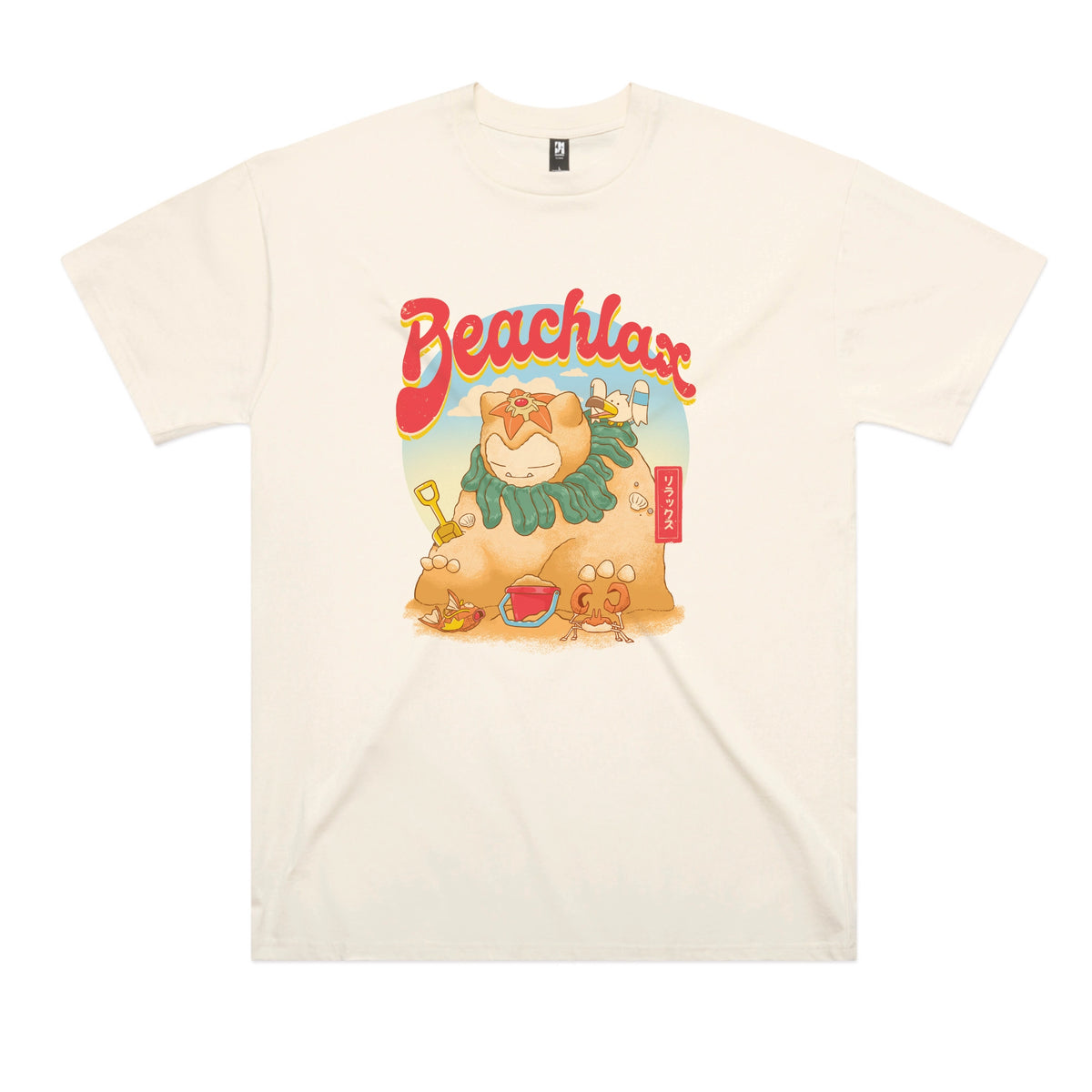 Ecru oversized t-shirt with Beachlax graphic by Lonely Kids Club
