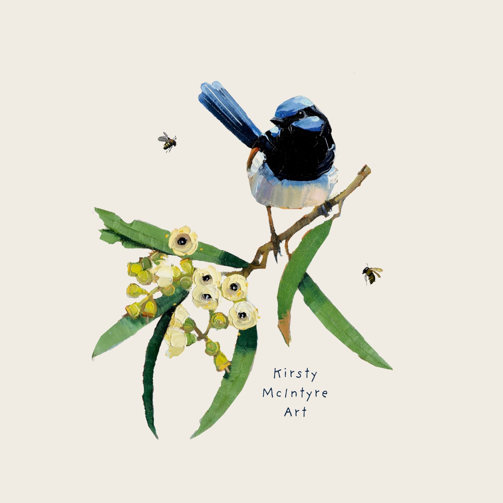 Blue Wren & Blossom Hoodie