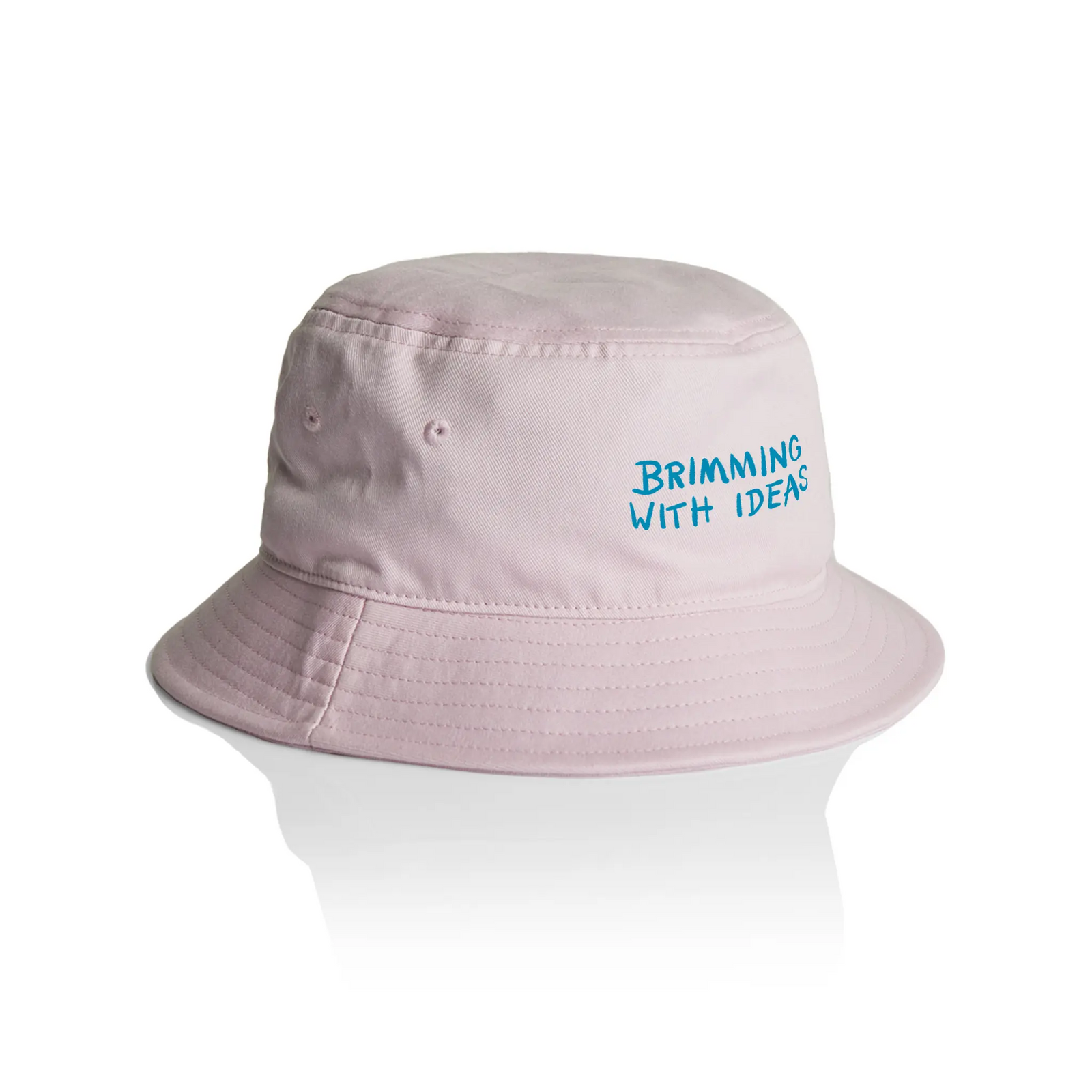 Orchid bucket hat with Brimming With Ideas Bucket Hat graphic by Lonely Kids Club