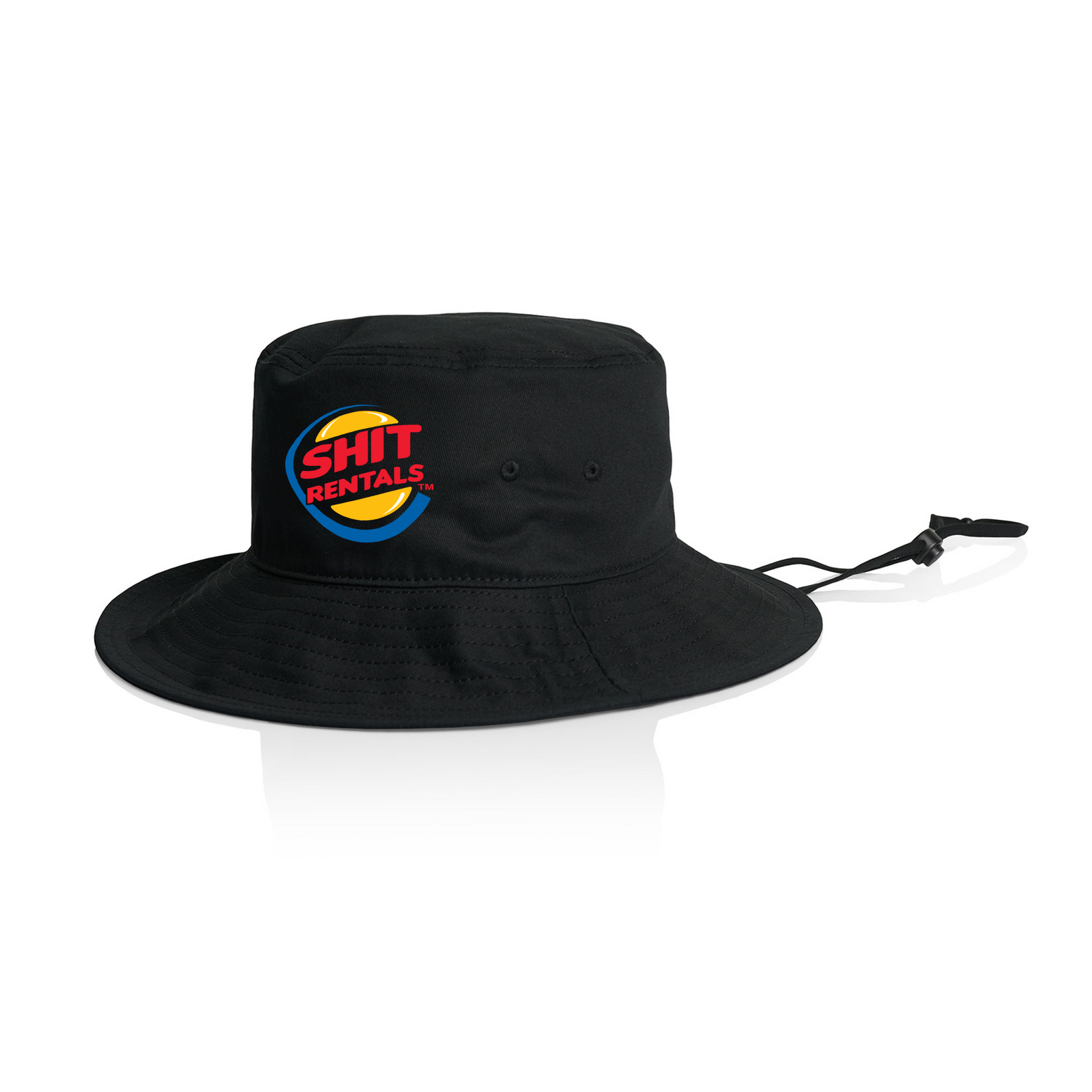 Black hat with Burger Sun Hat graphic by Lonely Kids Club