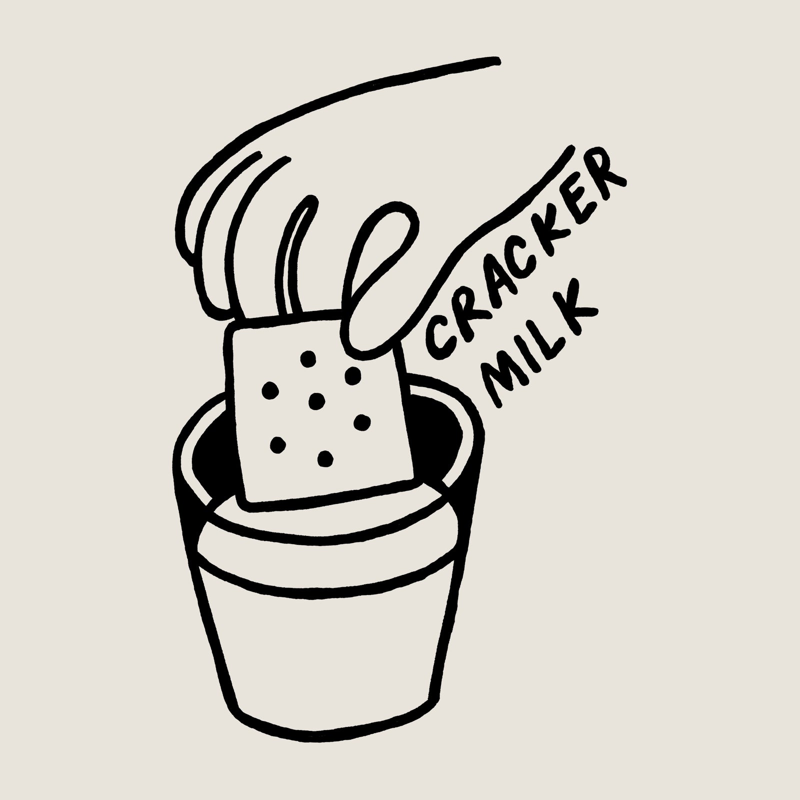 CrackerMilk Logo Tote tote bag by Lonely Kids Club