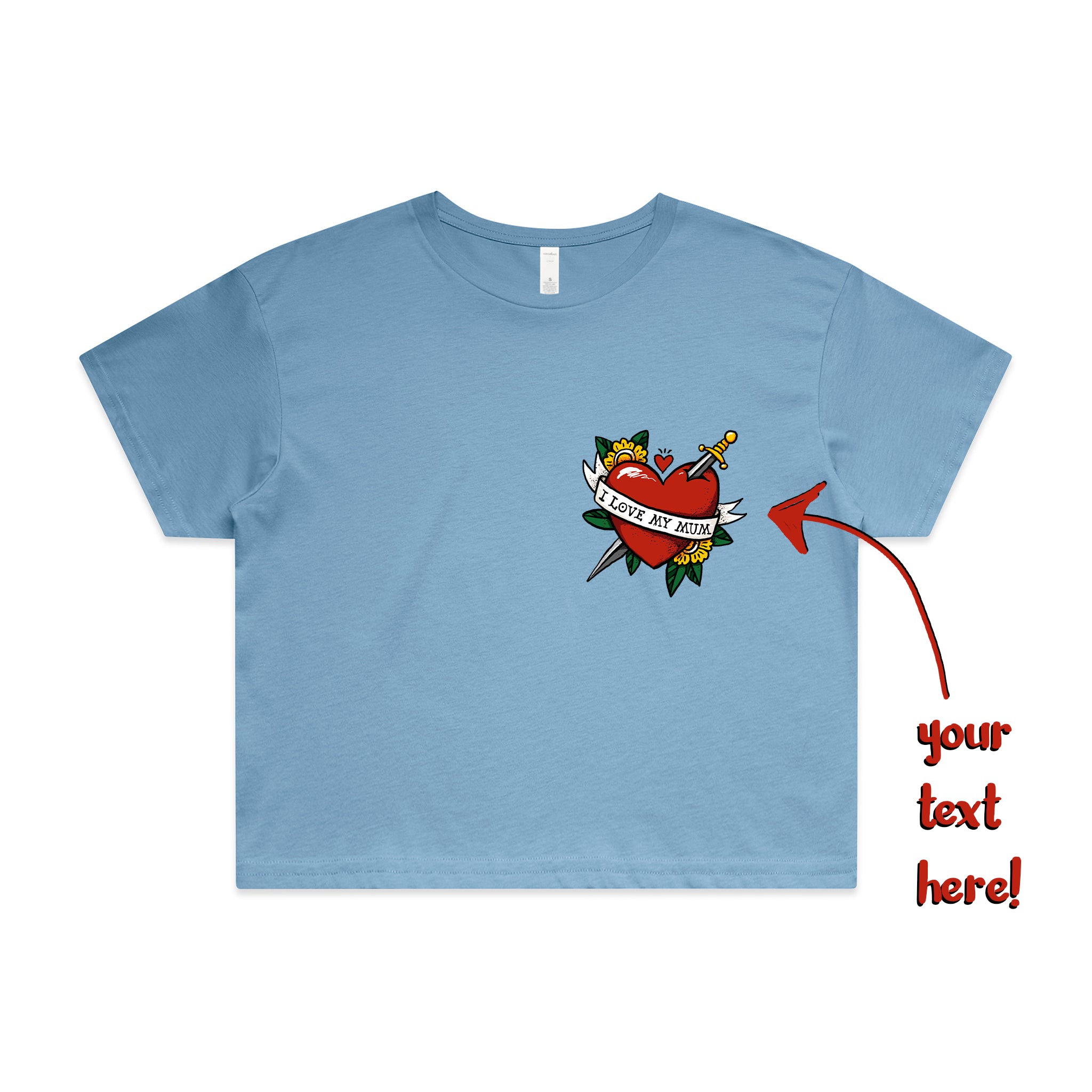 Custom Heart Tattoo Tee
