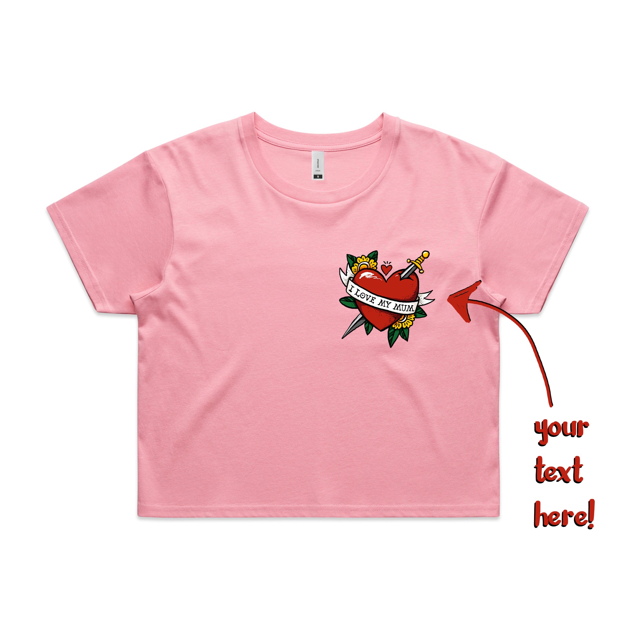Custom Heart Tattoo Tee