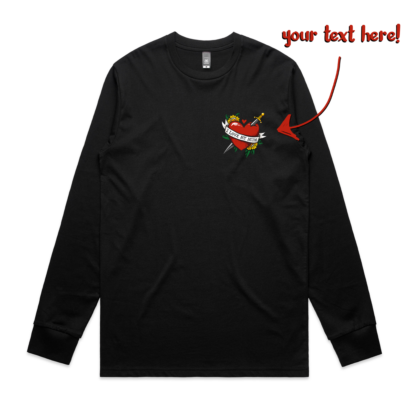 Custom Heart Tattoo Tee