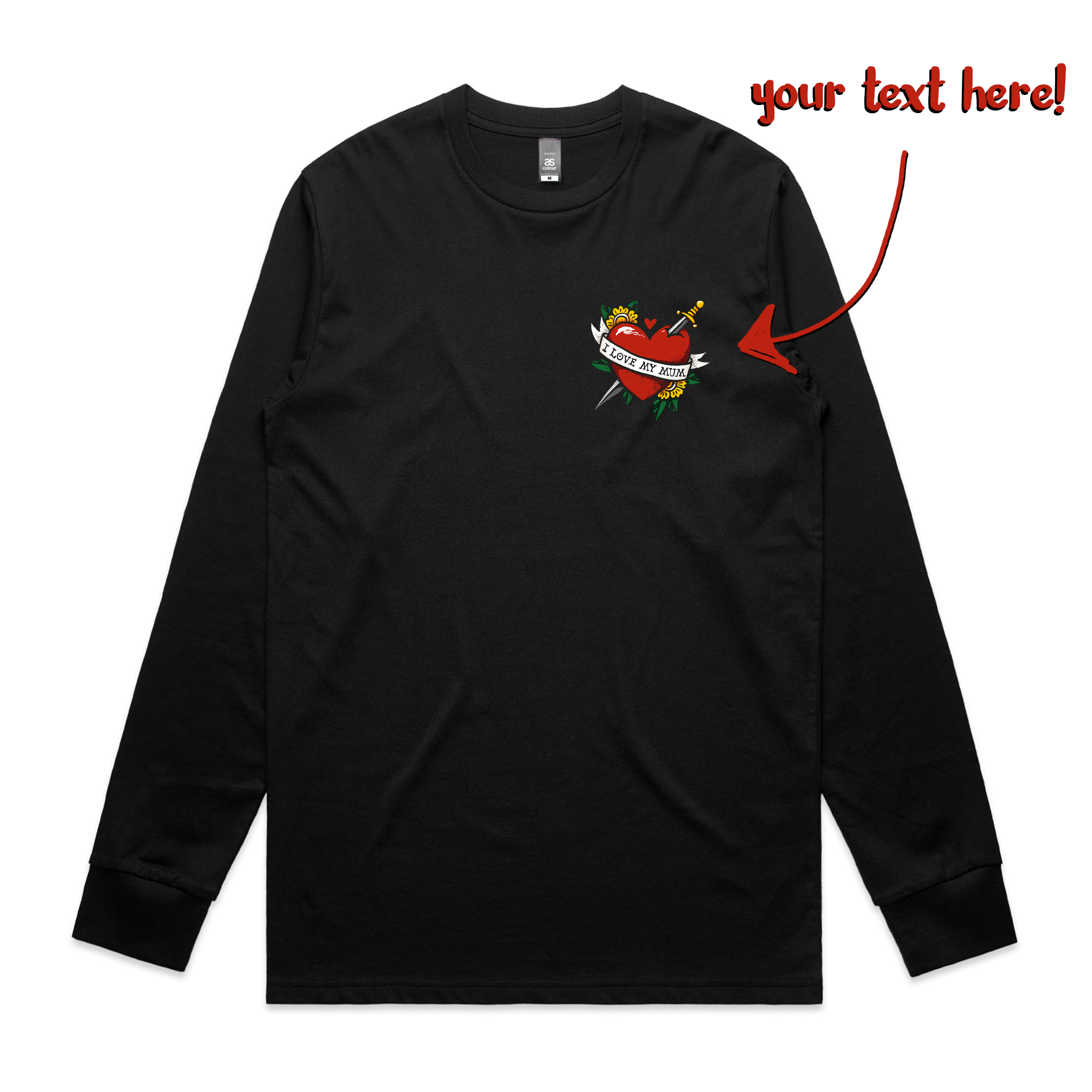 Custom Heart Tattoo Tee