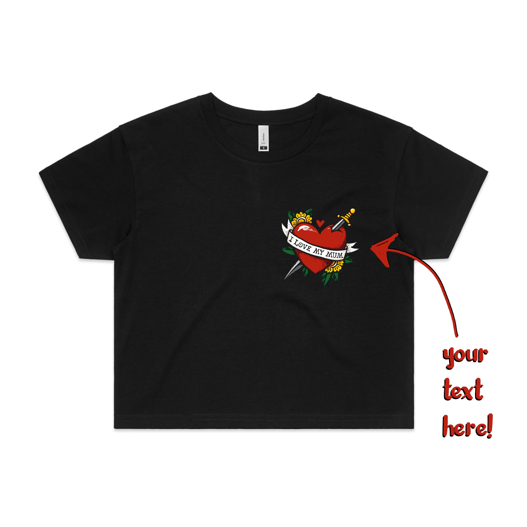 Custom Heart Tattoo Tee