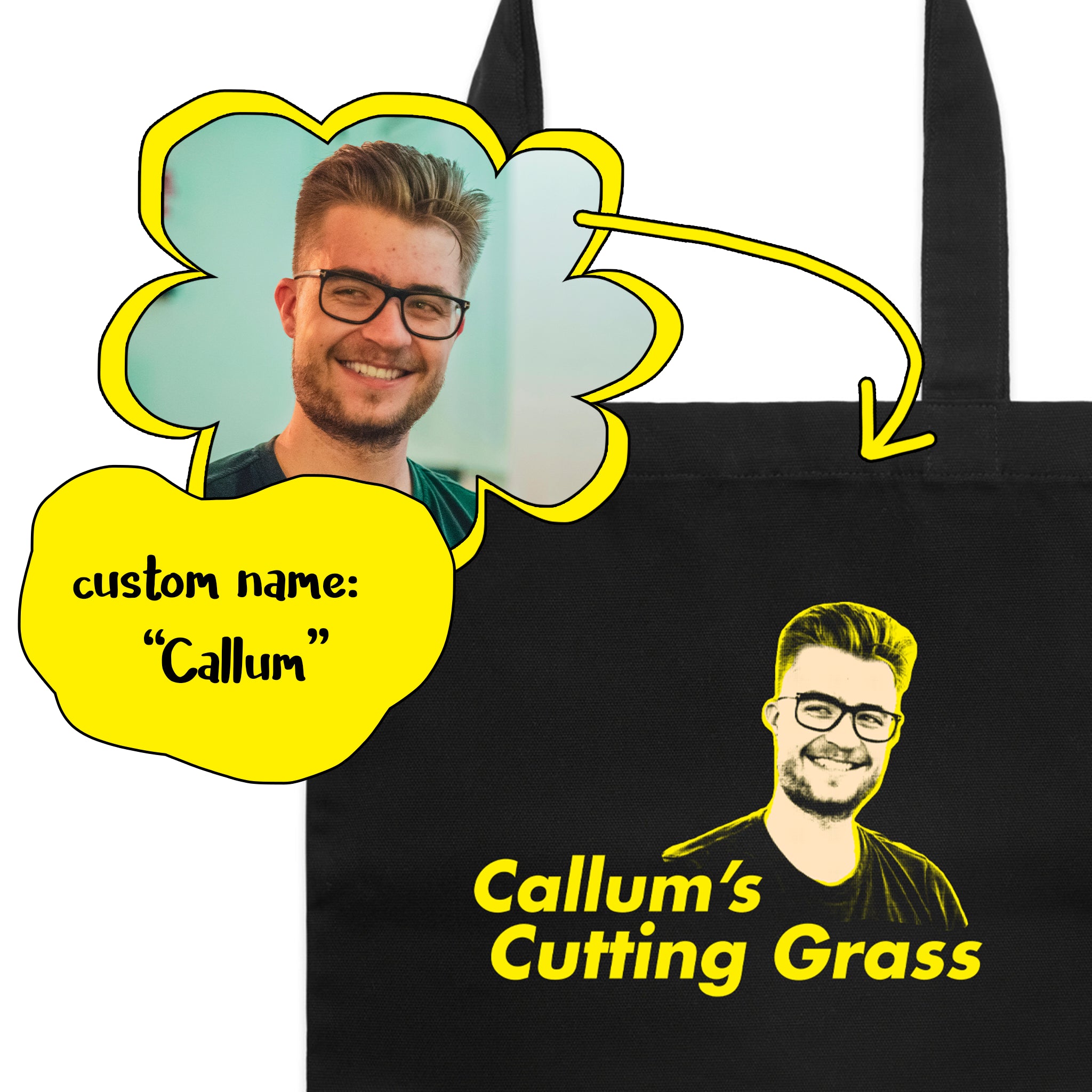 Custom Cutting Grass Tote