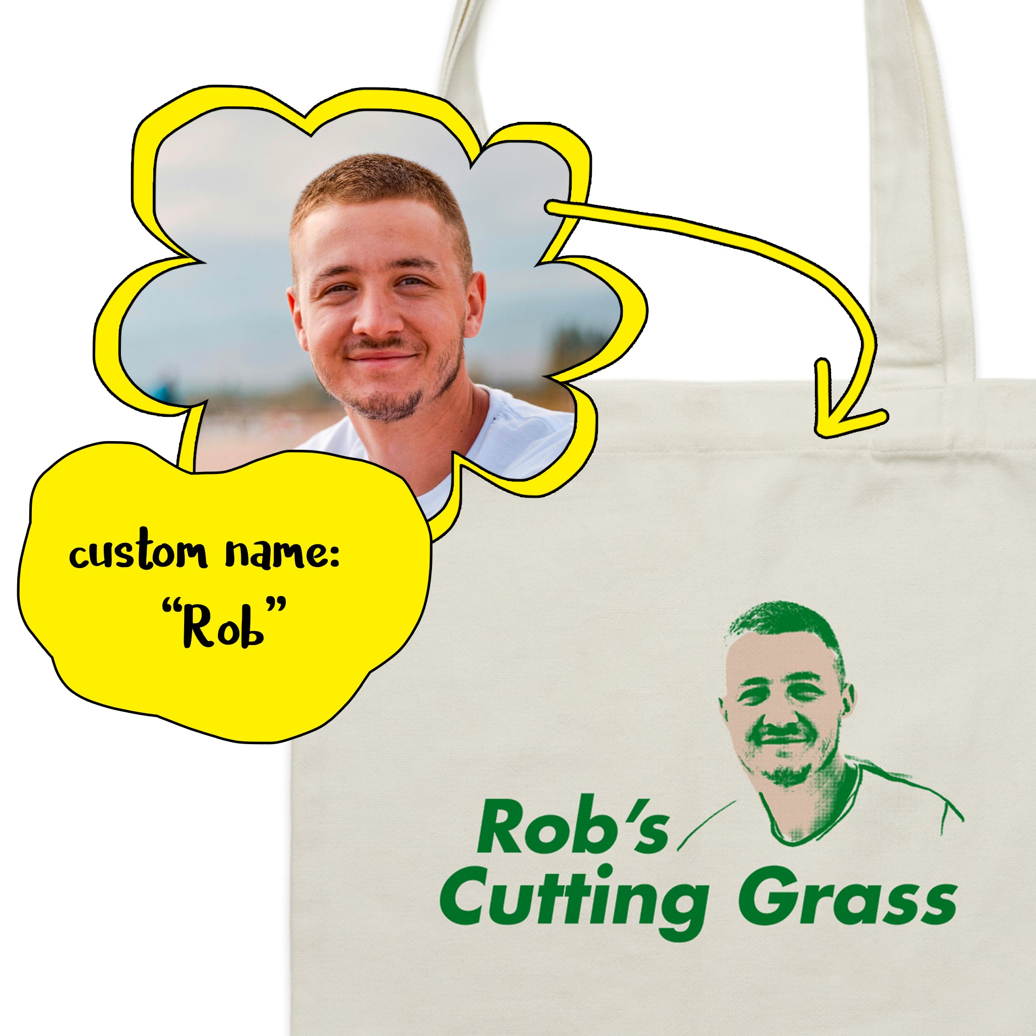 Custom Cutting Grass Tote