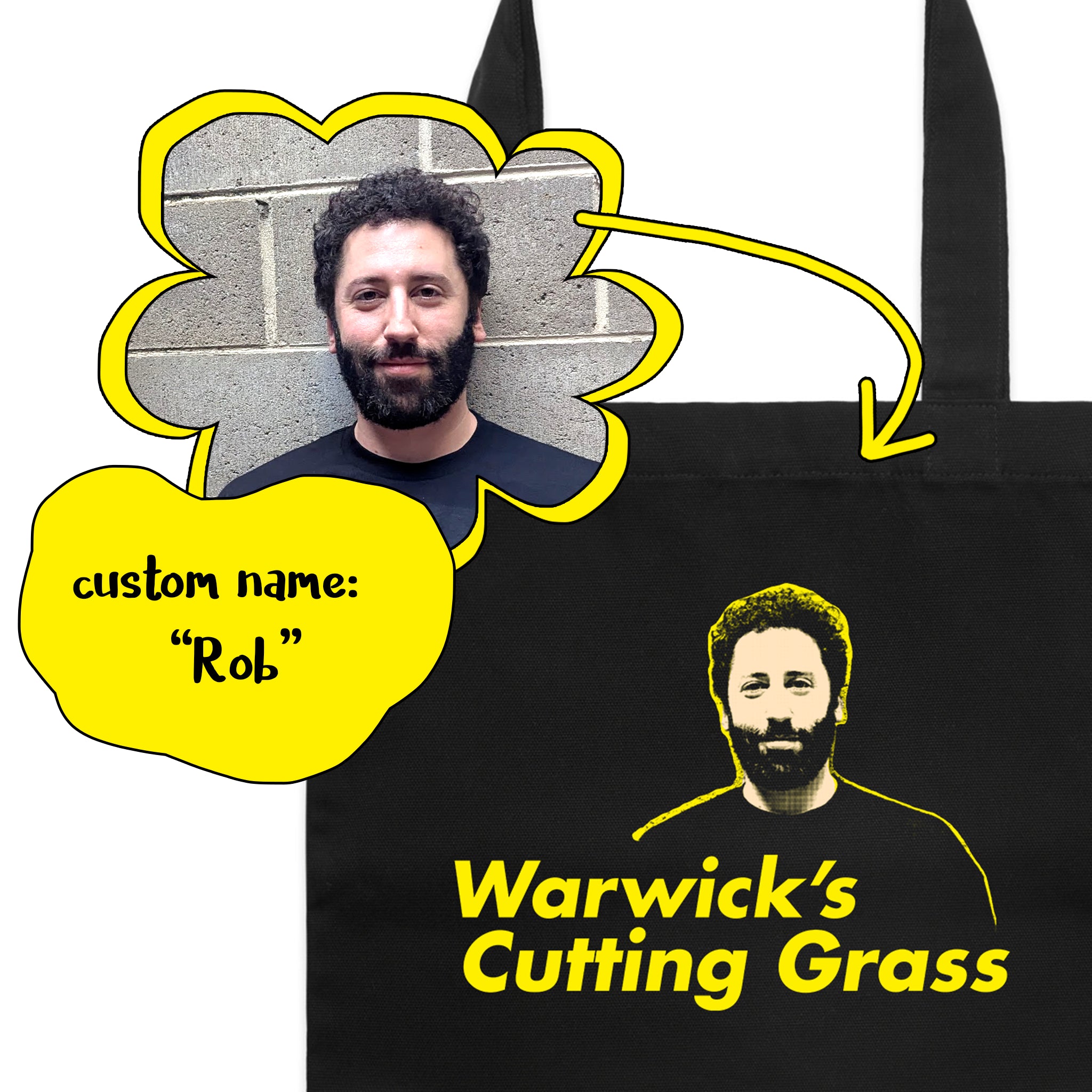 Custom Cutting Grass Tote