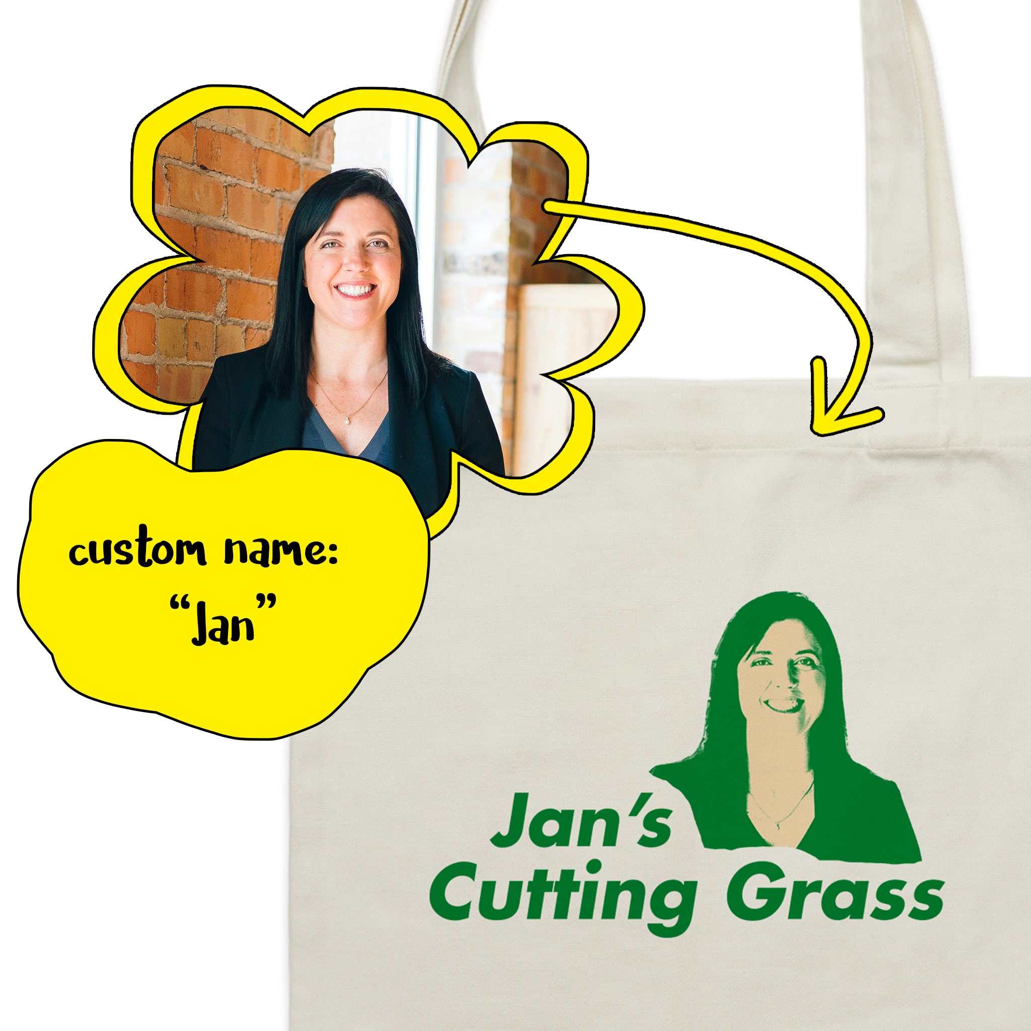 Custom Cutting Grass Tote