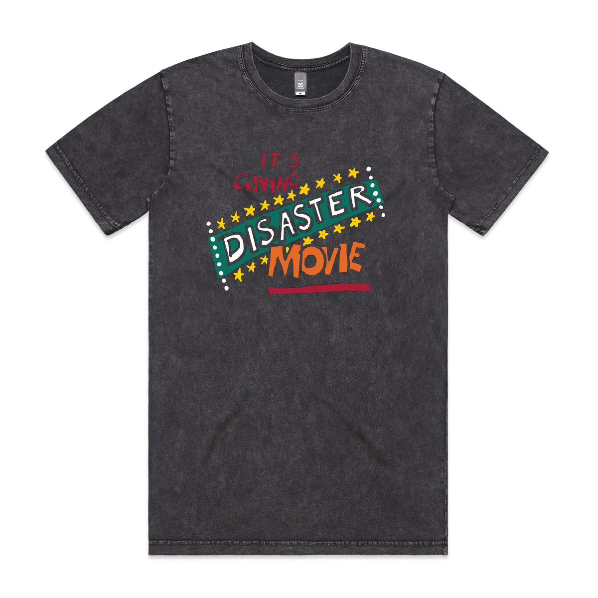Acid Wash unisex t-shirt with Disaster Movie graphic by Lonely Kids Club