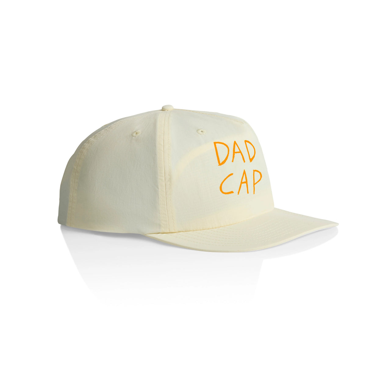Ecru active cap with Dad design, artwork by Warwick Levy for Lonely Kids Club
