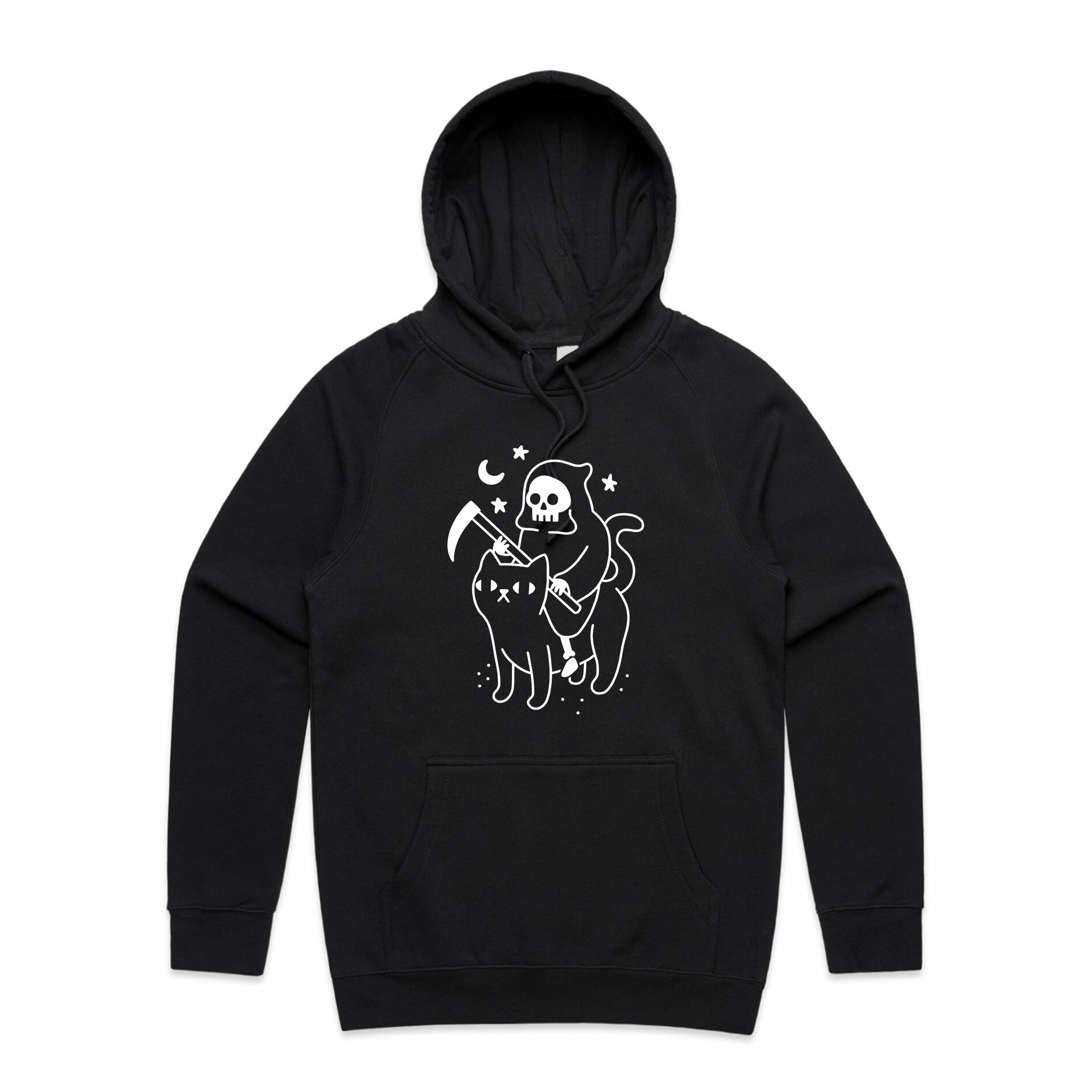 Death Rides A Cat Hoodie