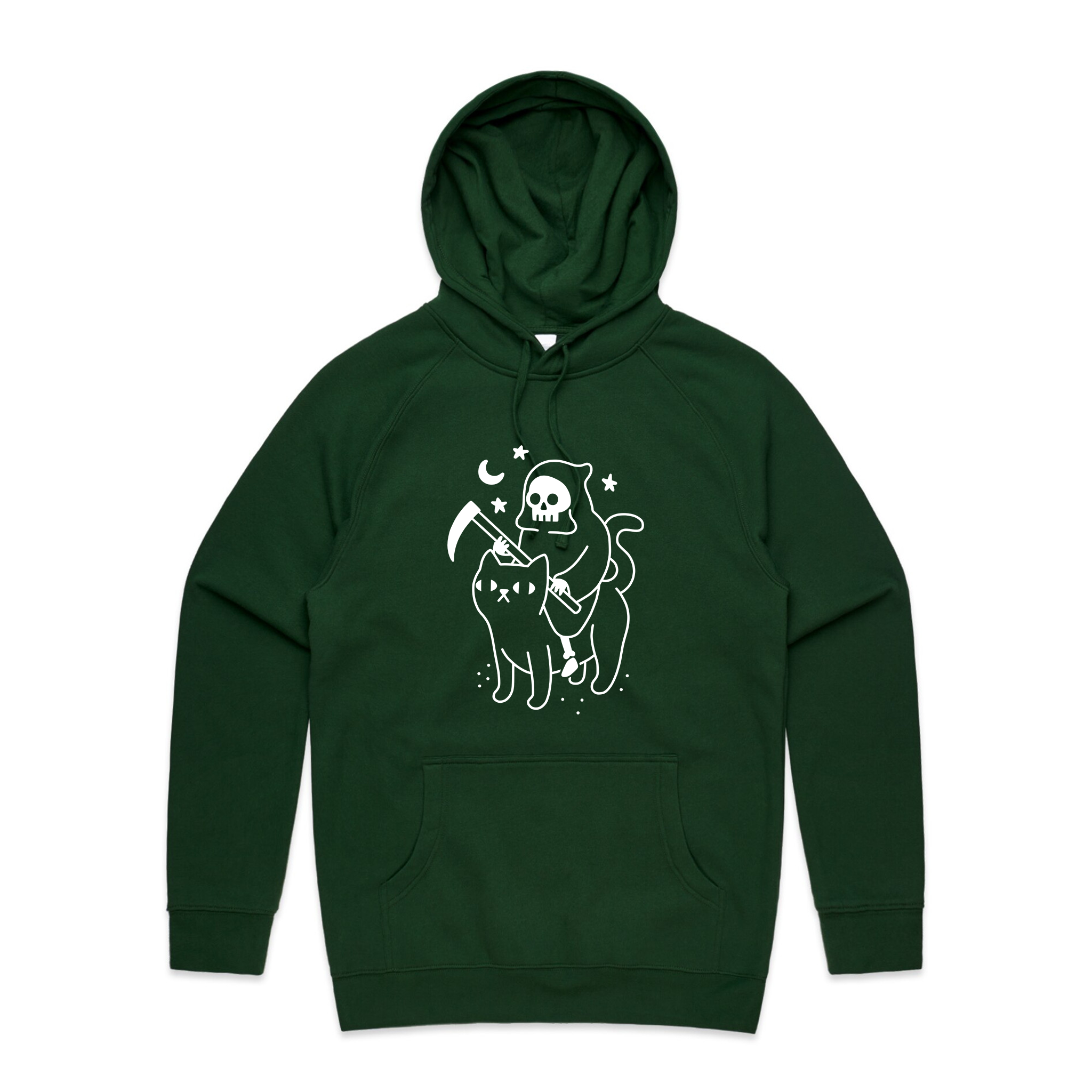 Death Rides A Cat Hoodie
