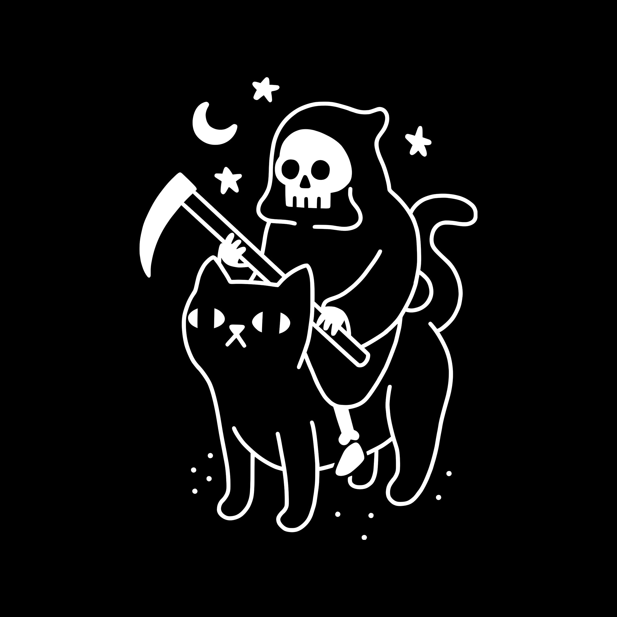 Death Rides A Cat Hoodie