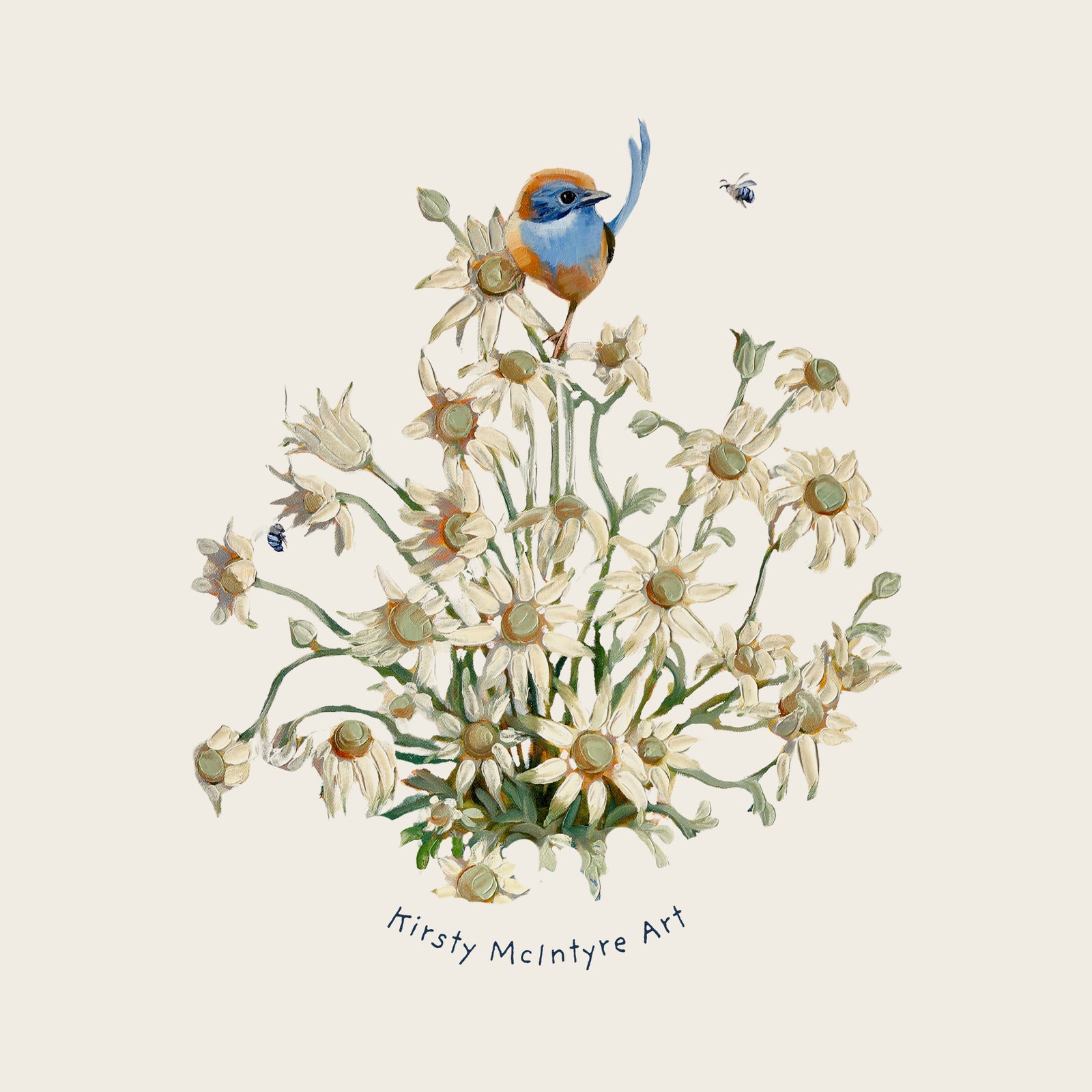 Emu Wren & Flowers Tote