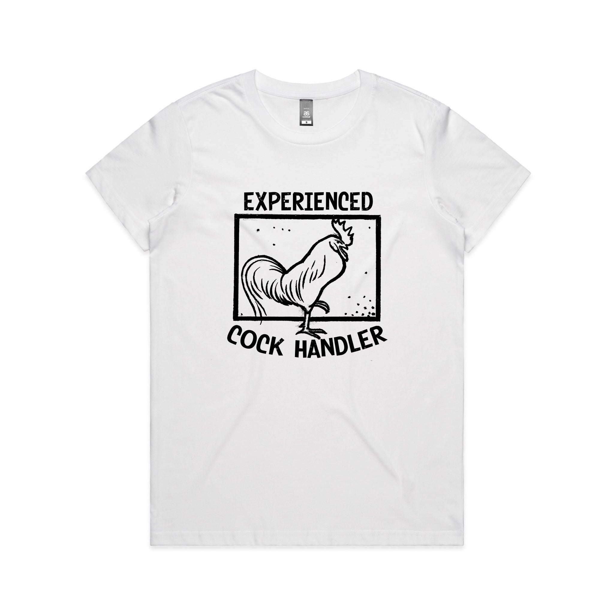 Experienced Cock Handler T-shirt by Lonely Kids Club. Printed Sustainably in Australia.