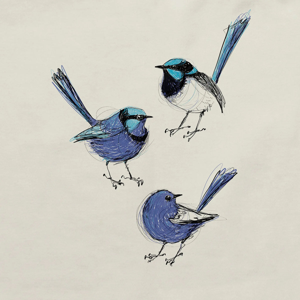Fairywren Friends Tote tote bag by Lonely Kids Club