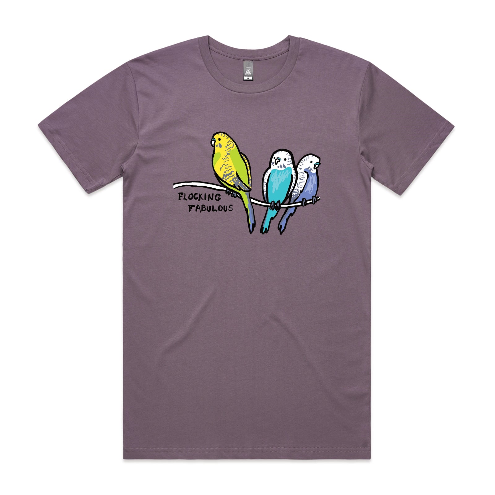 Mauve unisex t-shirt with Flocking Fabulous graphic by Lonely Kids Club
