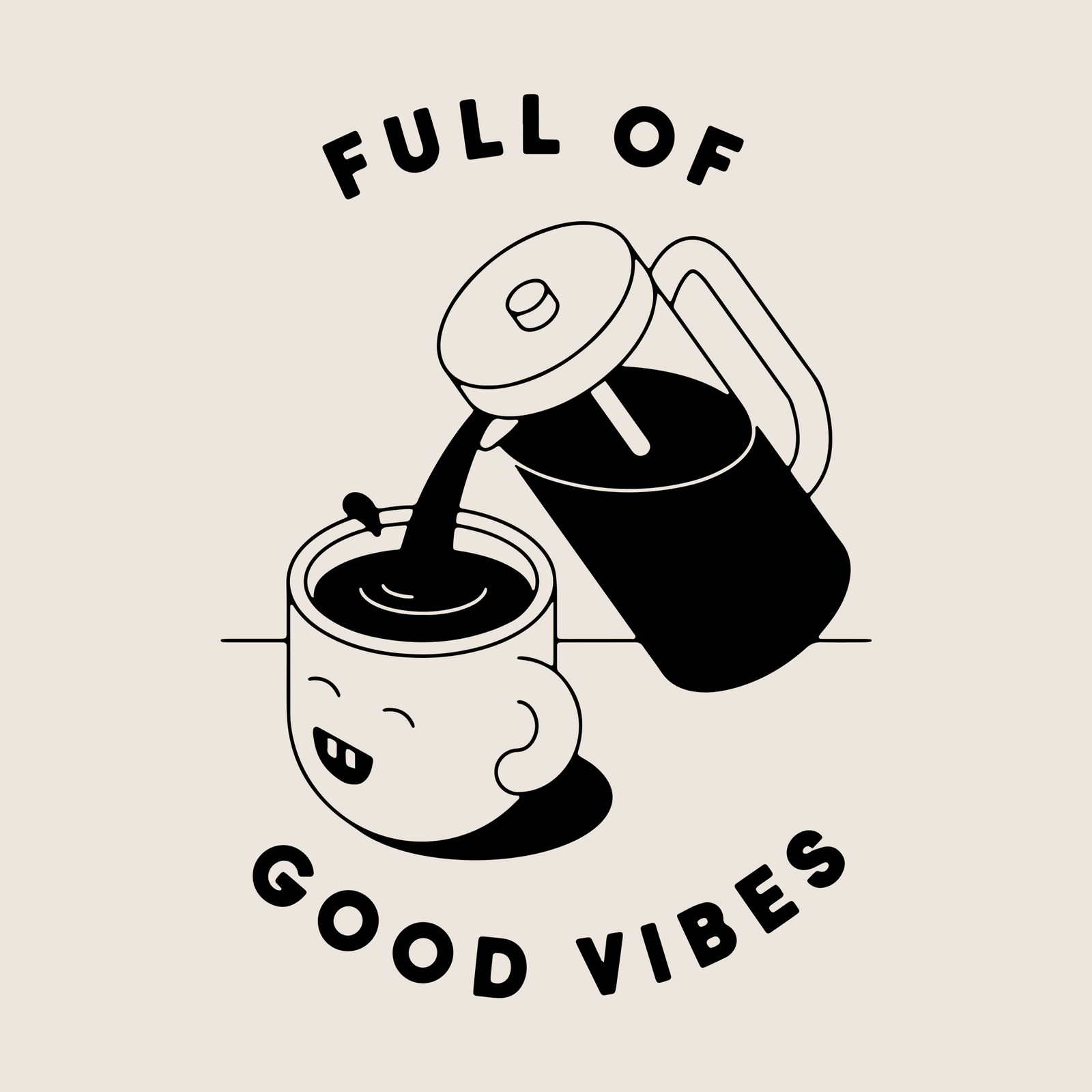 Full Of Good Vibes Tote tote bag by Lonely Kids Club