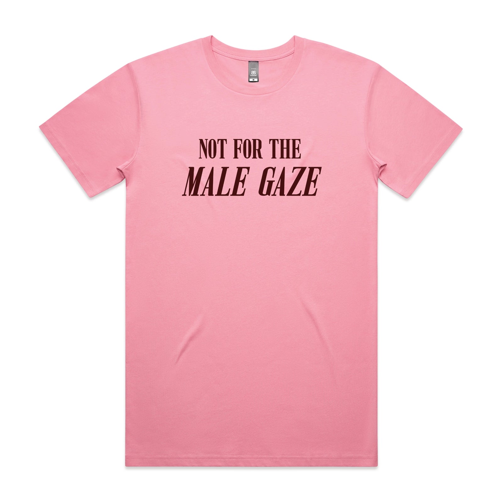 Bubblegum unisex t-shirt with Male Gaze graphic by Lonely Kids Club