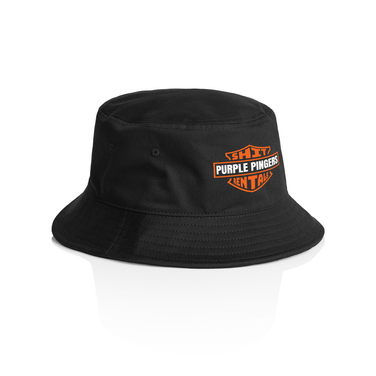 Black bucket hat with Harley Bucket Hat graphic by Lonely Kids Club