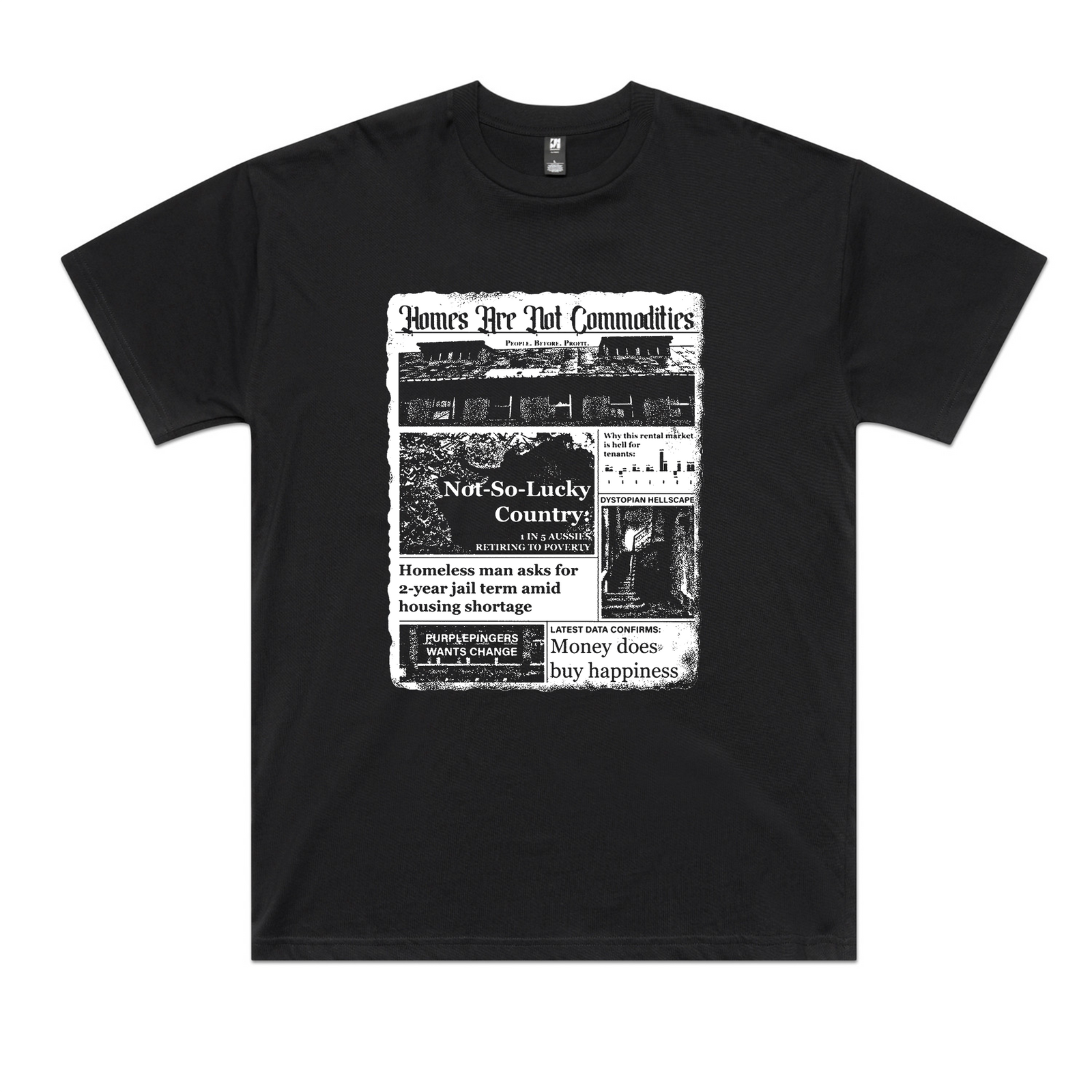 Homes Are Not Commodities Oversized Tee