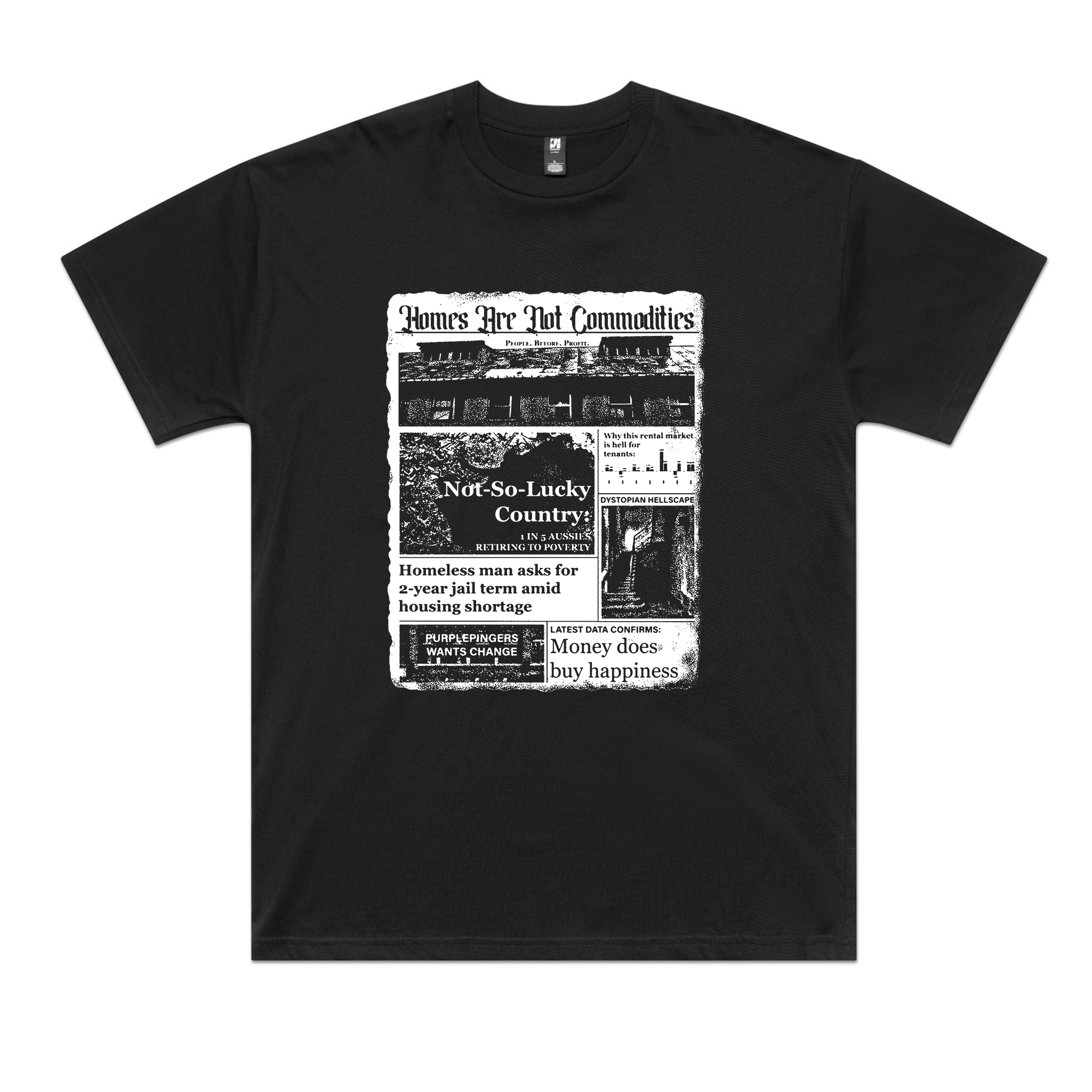 Homes Are Not Commodities Oversized Tee
