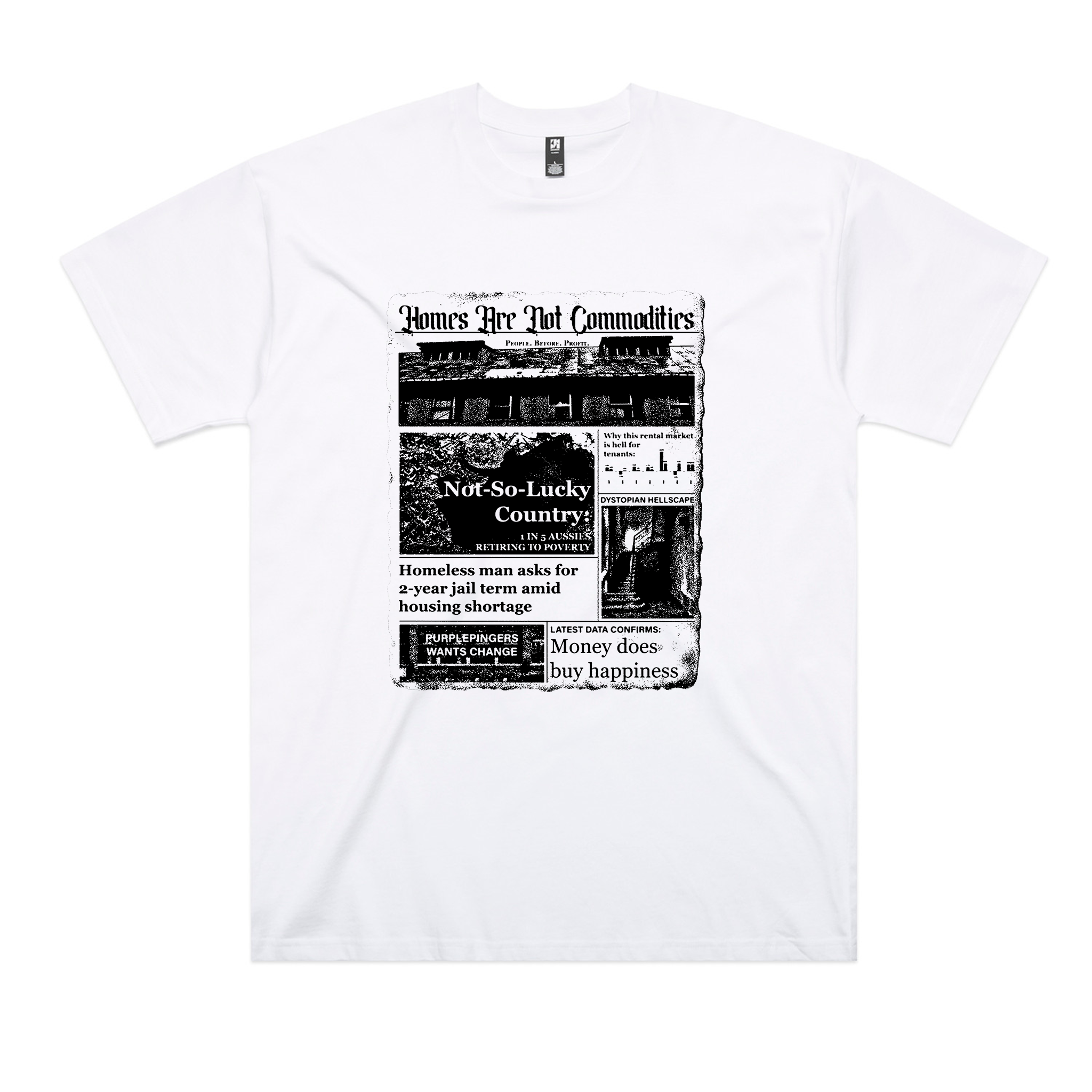 Homes Are Not Commodities Oversized Tee