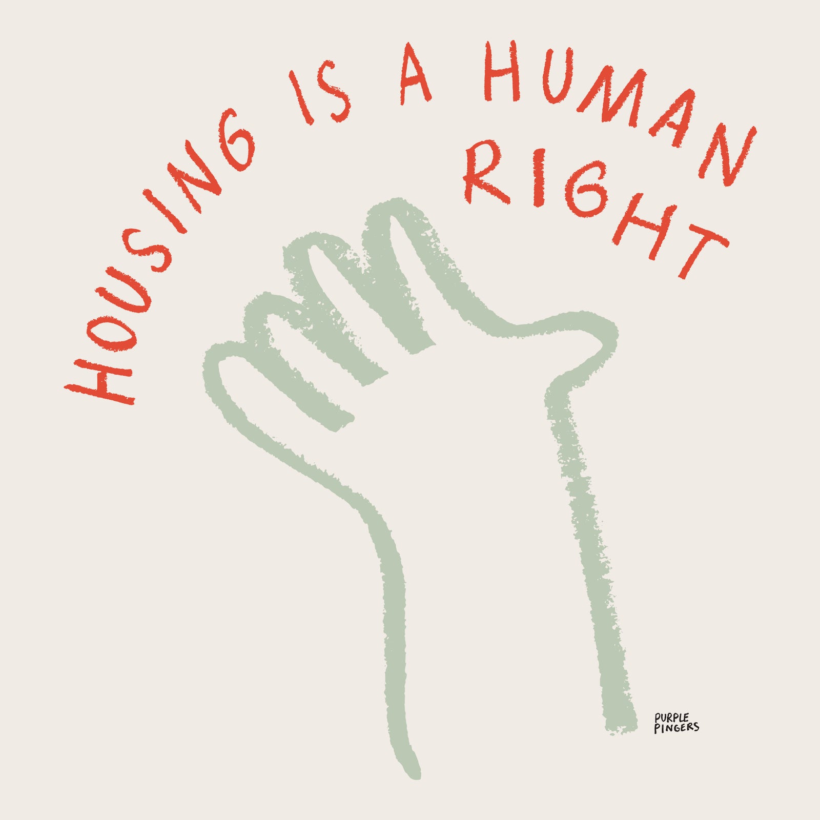 Housing Hand Tote tote bag by Lonely Kids Club