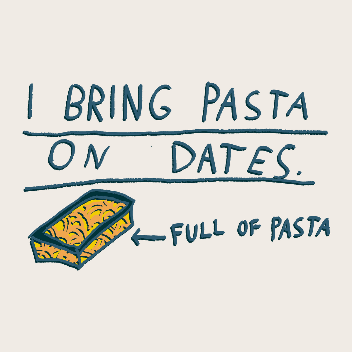 I Bring Pasta Tote tote bag by Lonely Kids Club