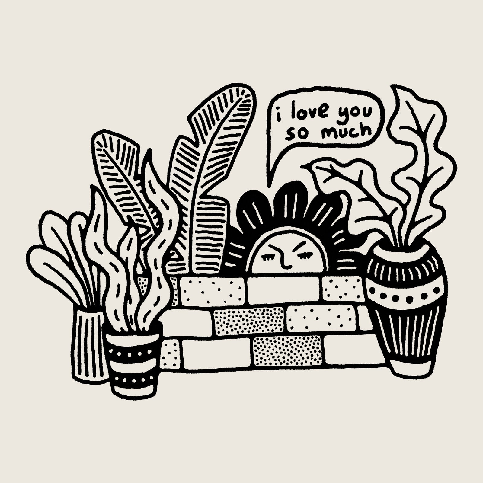 I Love You So Much Tote tote bag by Lonely Kids Club
