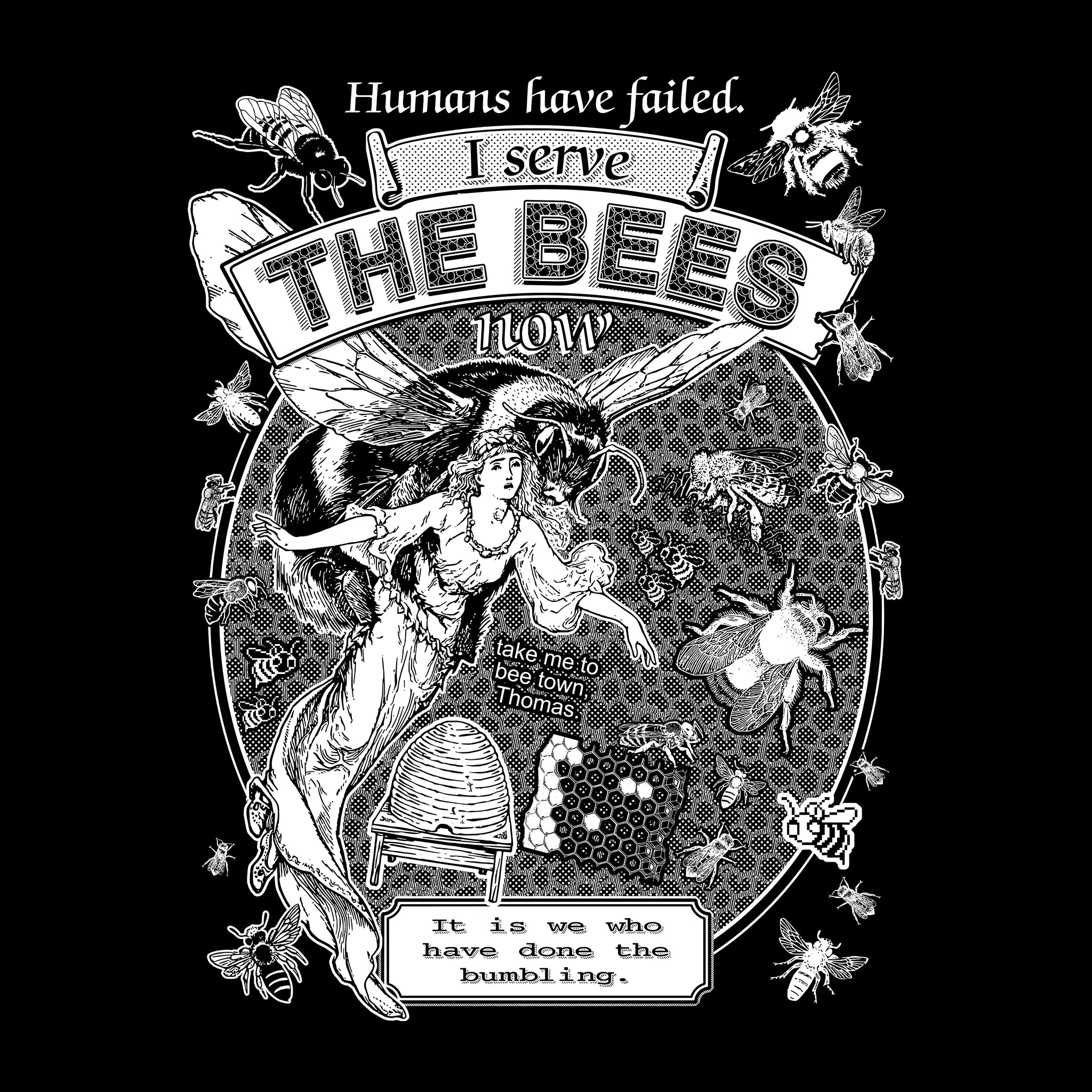 I Serve The Bees Oversized Tee