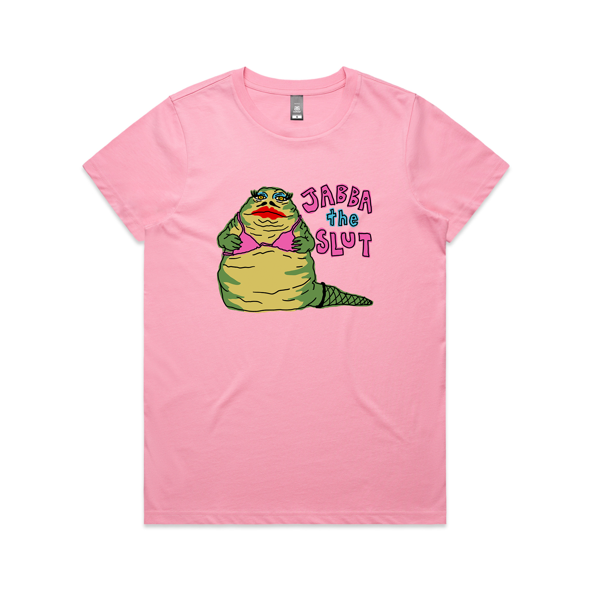 Jabba The Slut Shirt. Printed in Sydney on premium T-shirts by Lonely Kids Club.