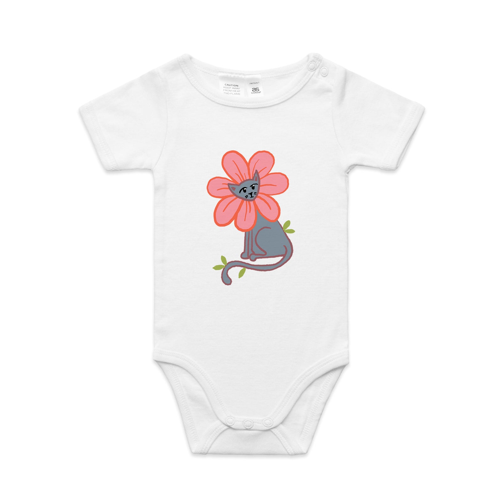Kitty Flower Baby Onesie