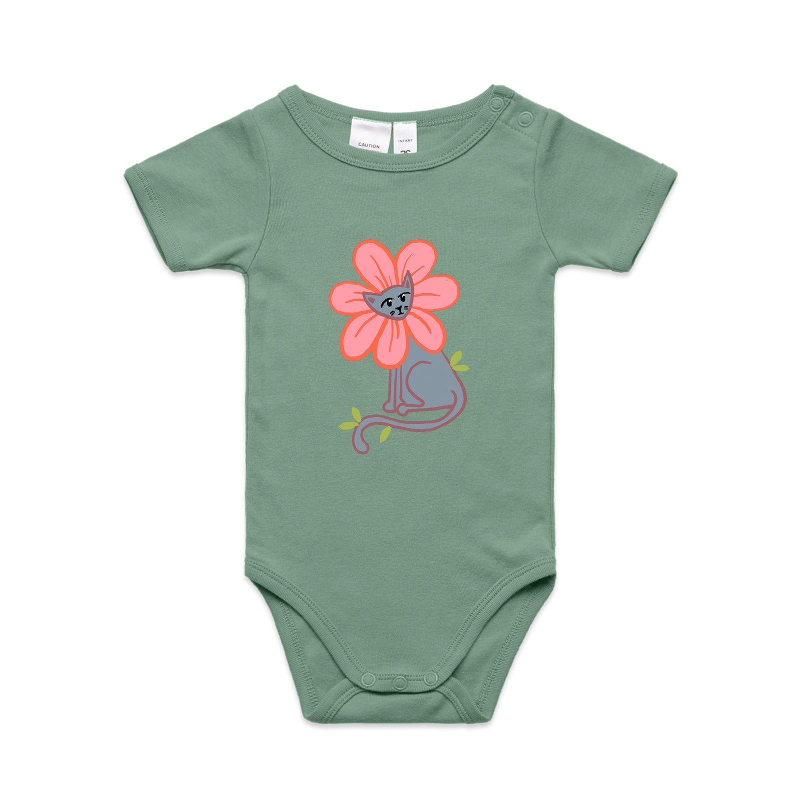 Kitty Flower Baby Onesie