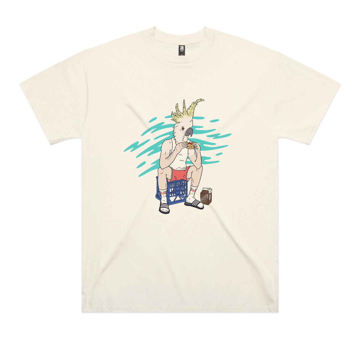 Ecru oversized t-shirt with This Is Living graphic by Lonely Kids Club