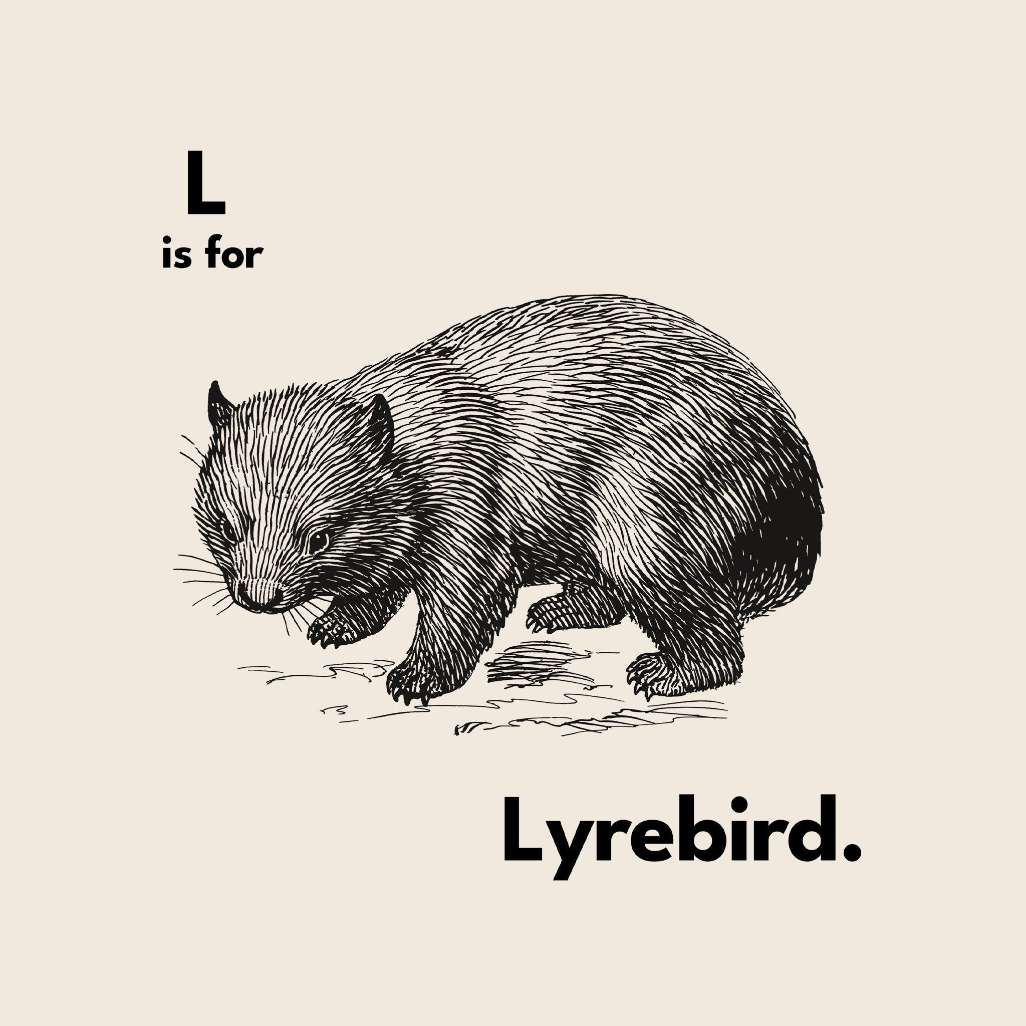 L Is For Lyrebird Tee