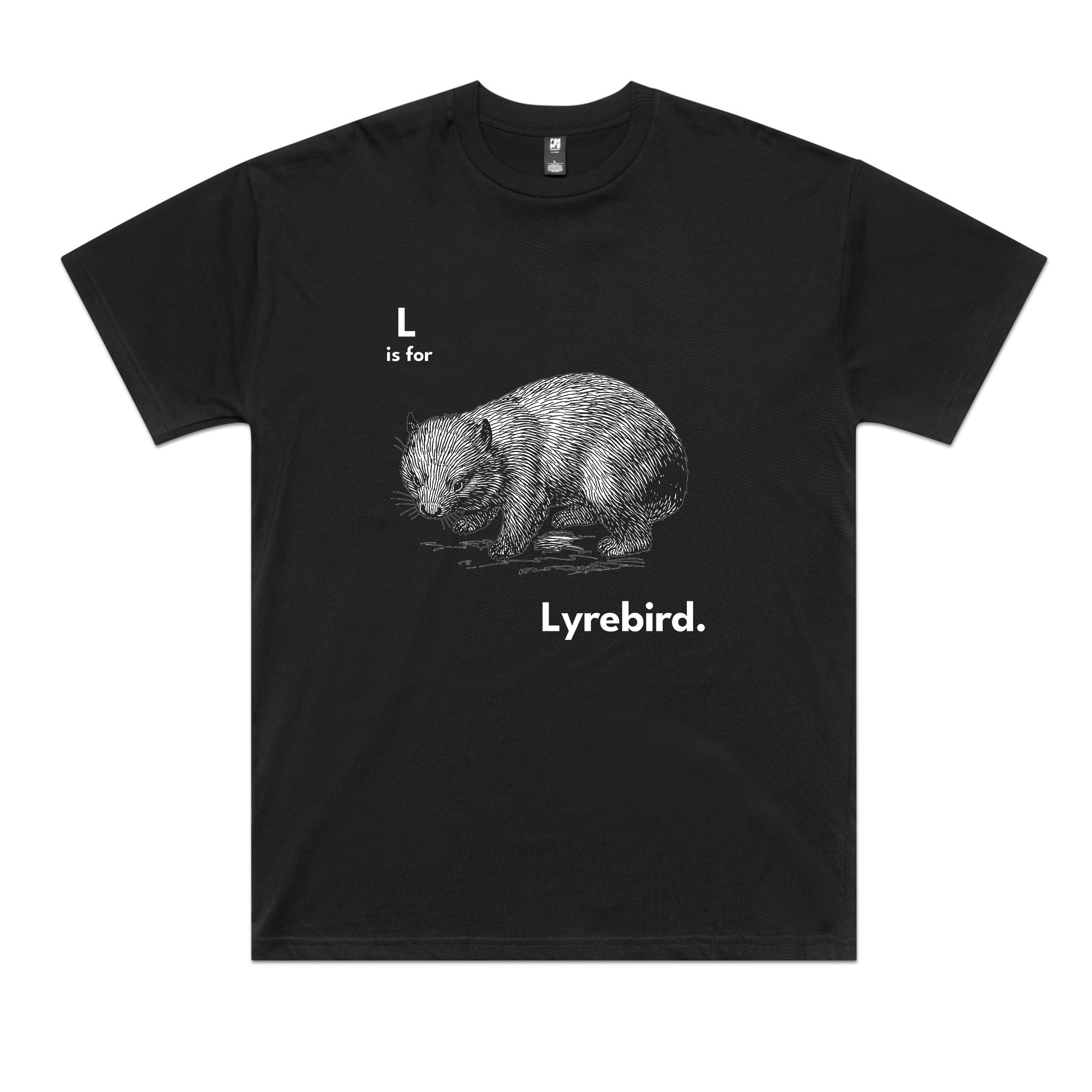 L Is For Lyrebird Oversized Tee