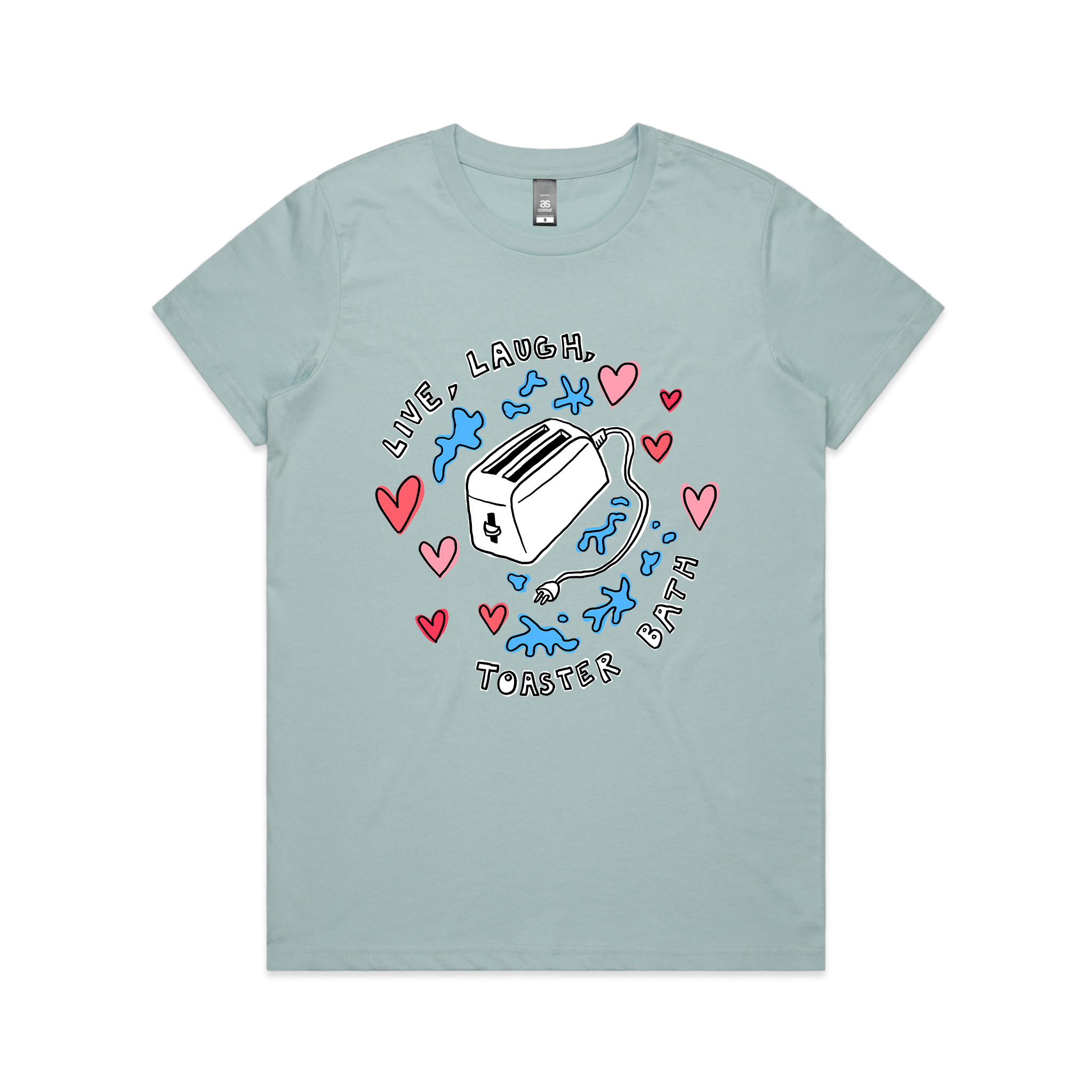 Live, Laugh, Toaster Bath Tee