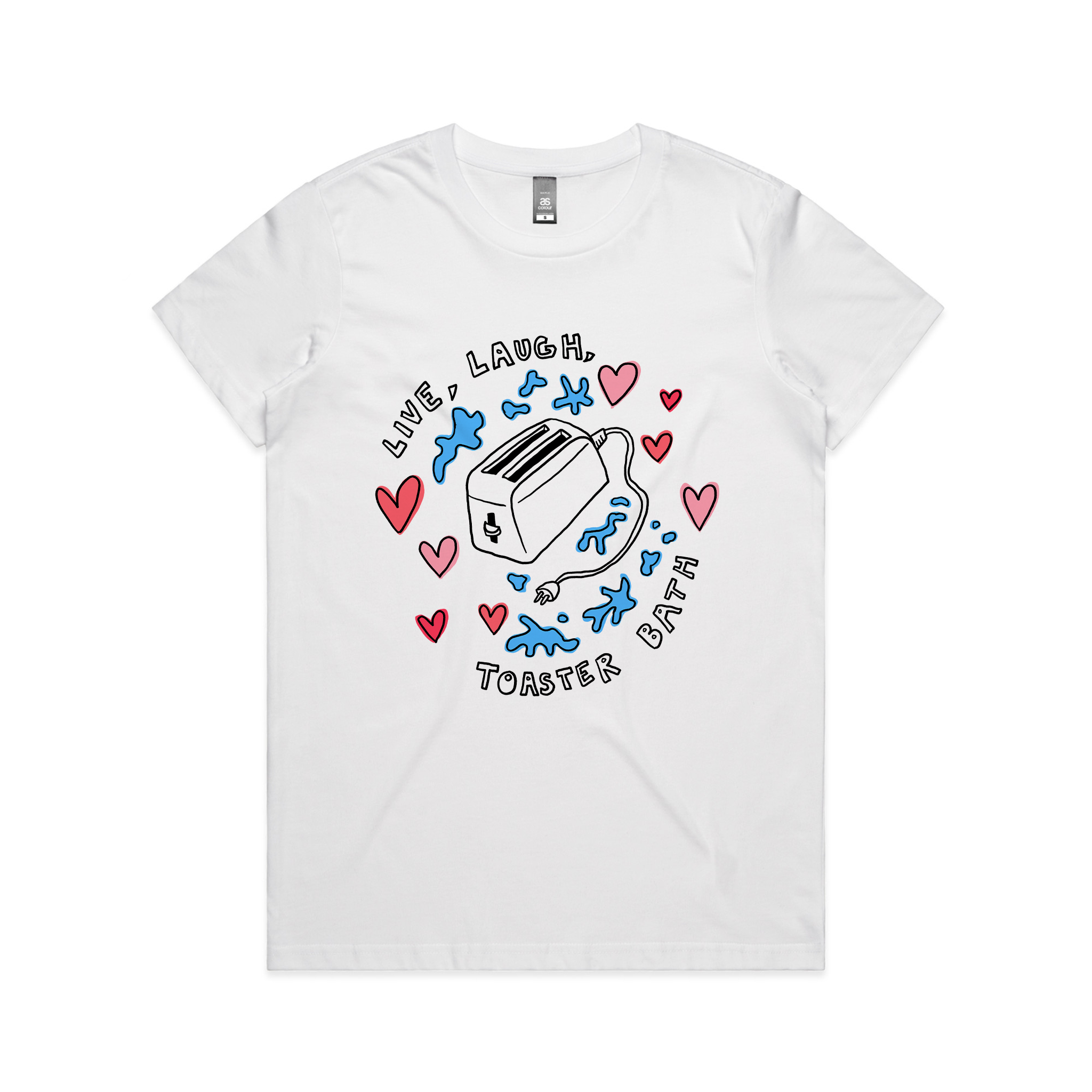 Live, Laugh, Toaster Bath Tee