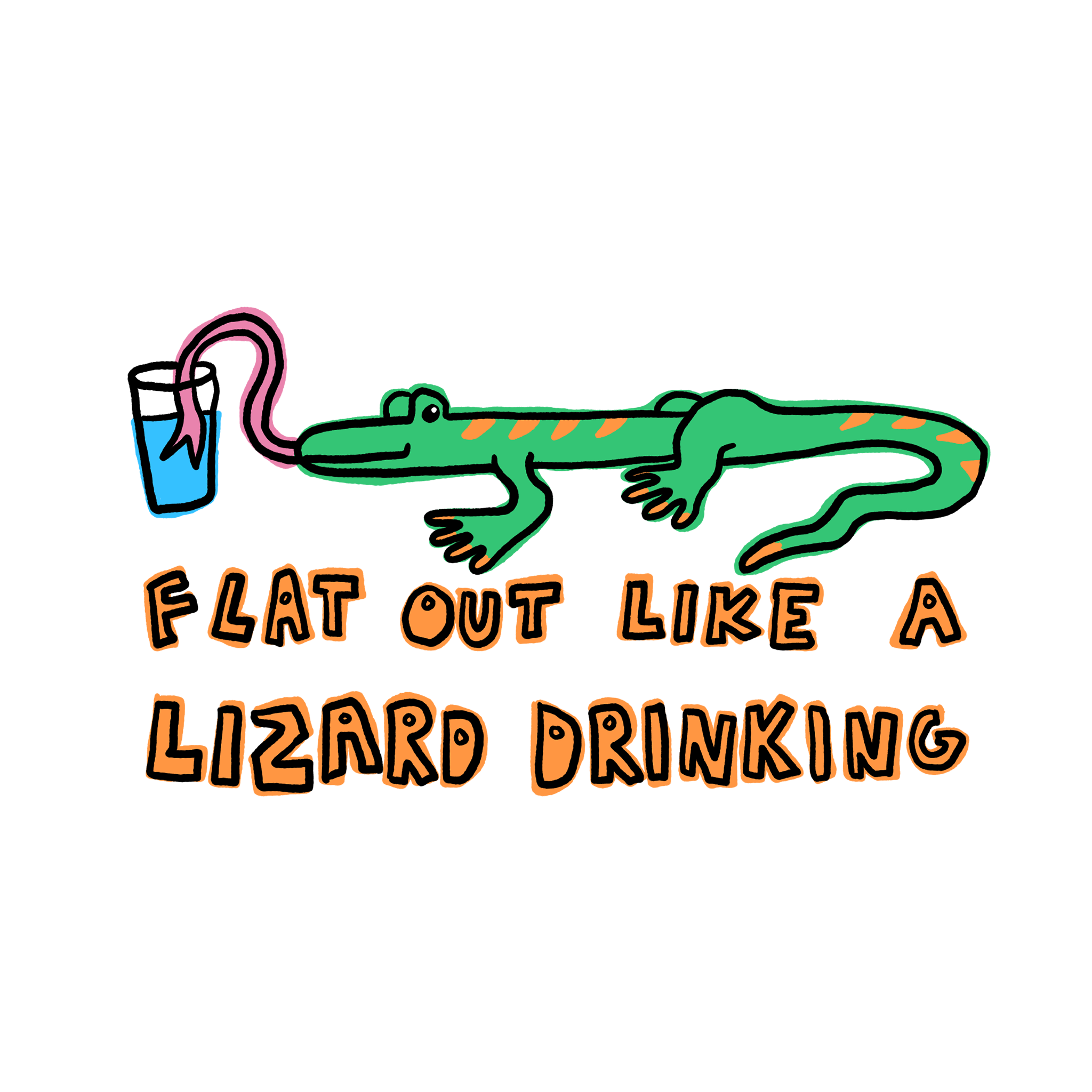 Lizard Drinking Tee