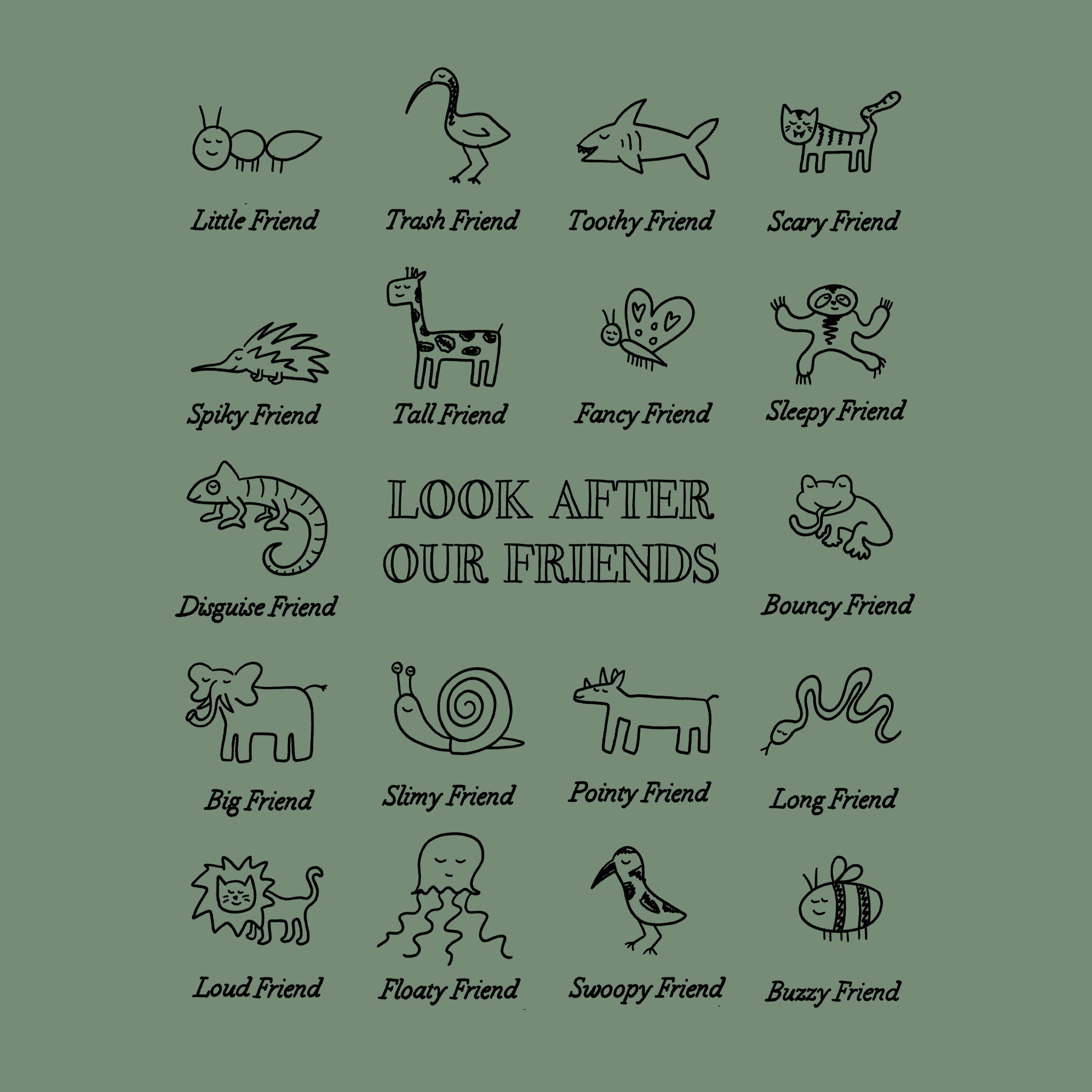 Look After Our Friends Kids Tee