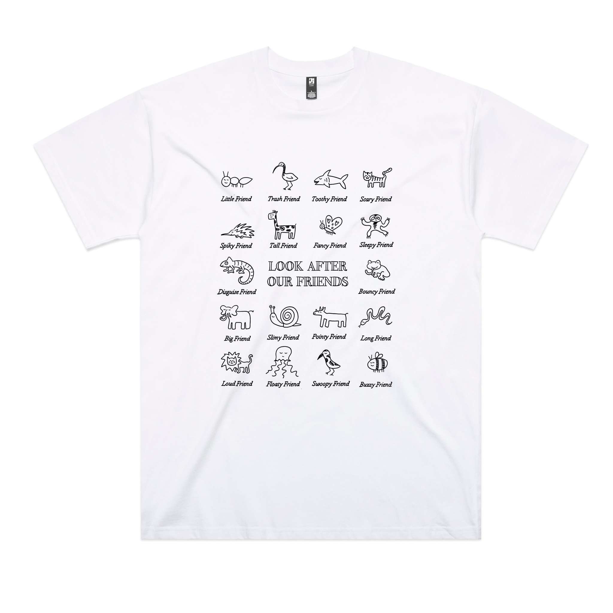 Look After Our Friends Oversized Tee