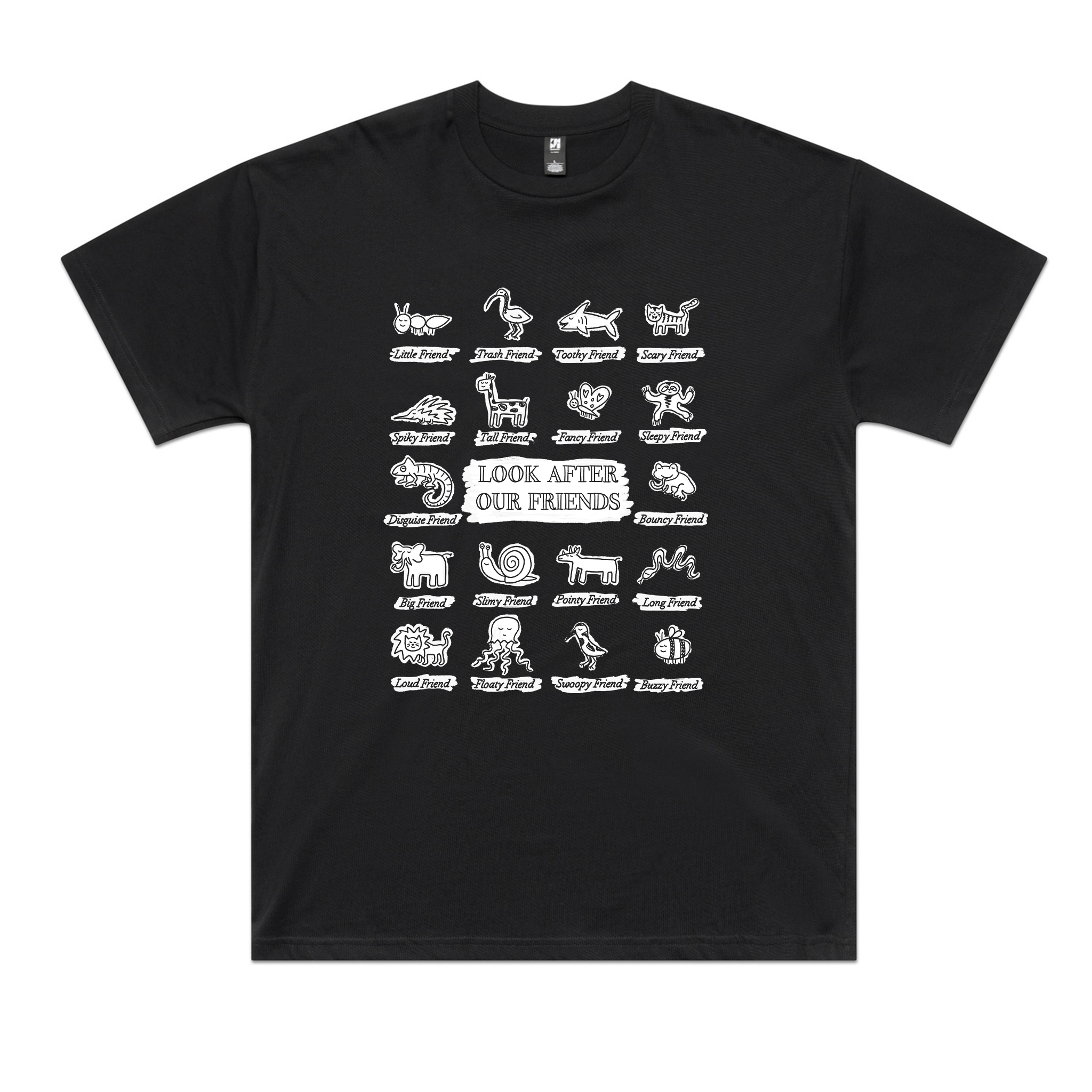 Look After Our Friends Oversized Tee
