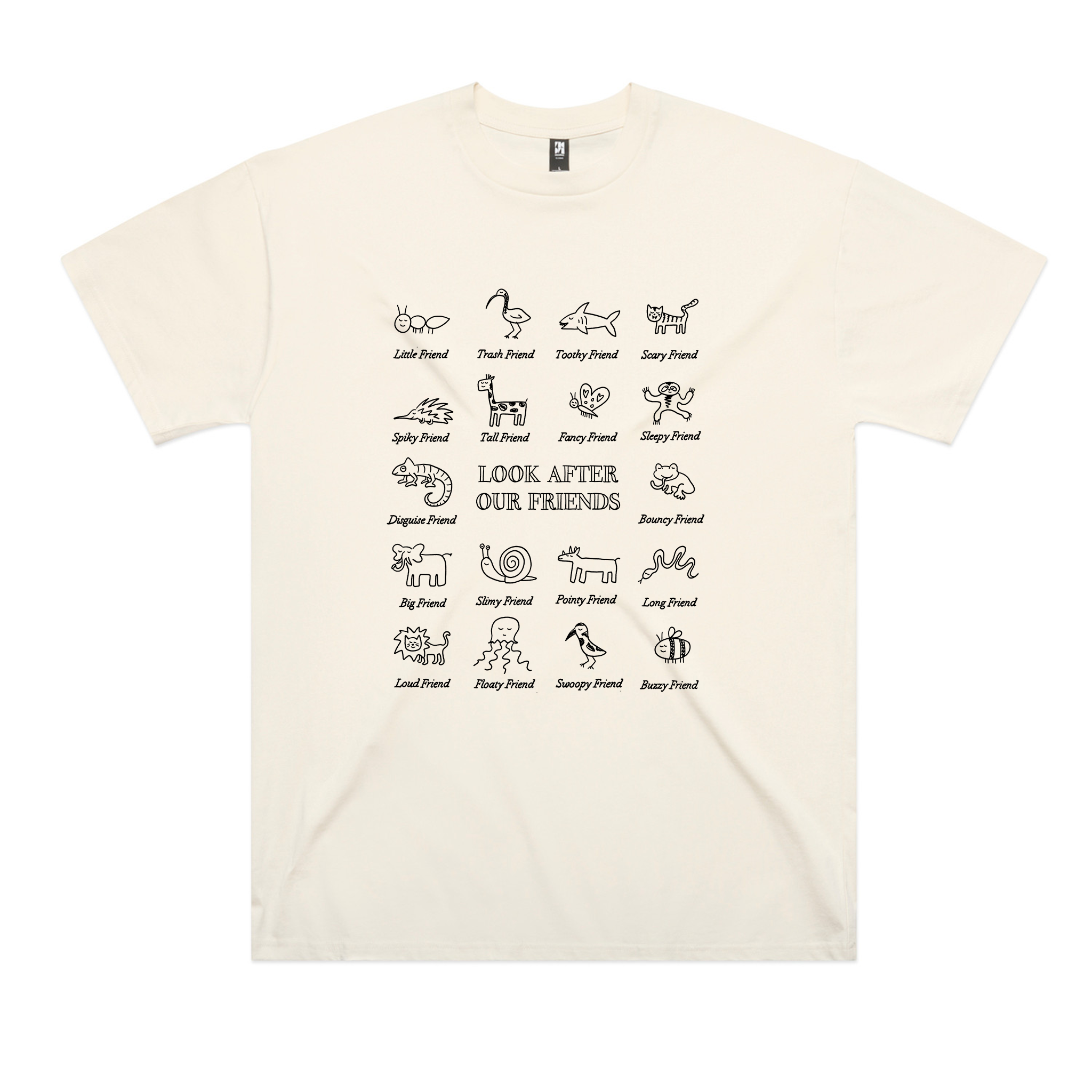 Look After Our Friends Oversized Tee