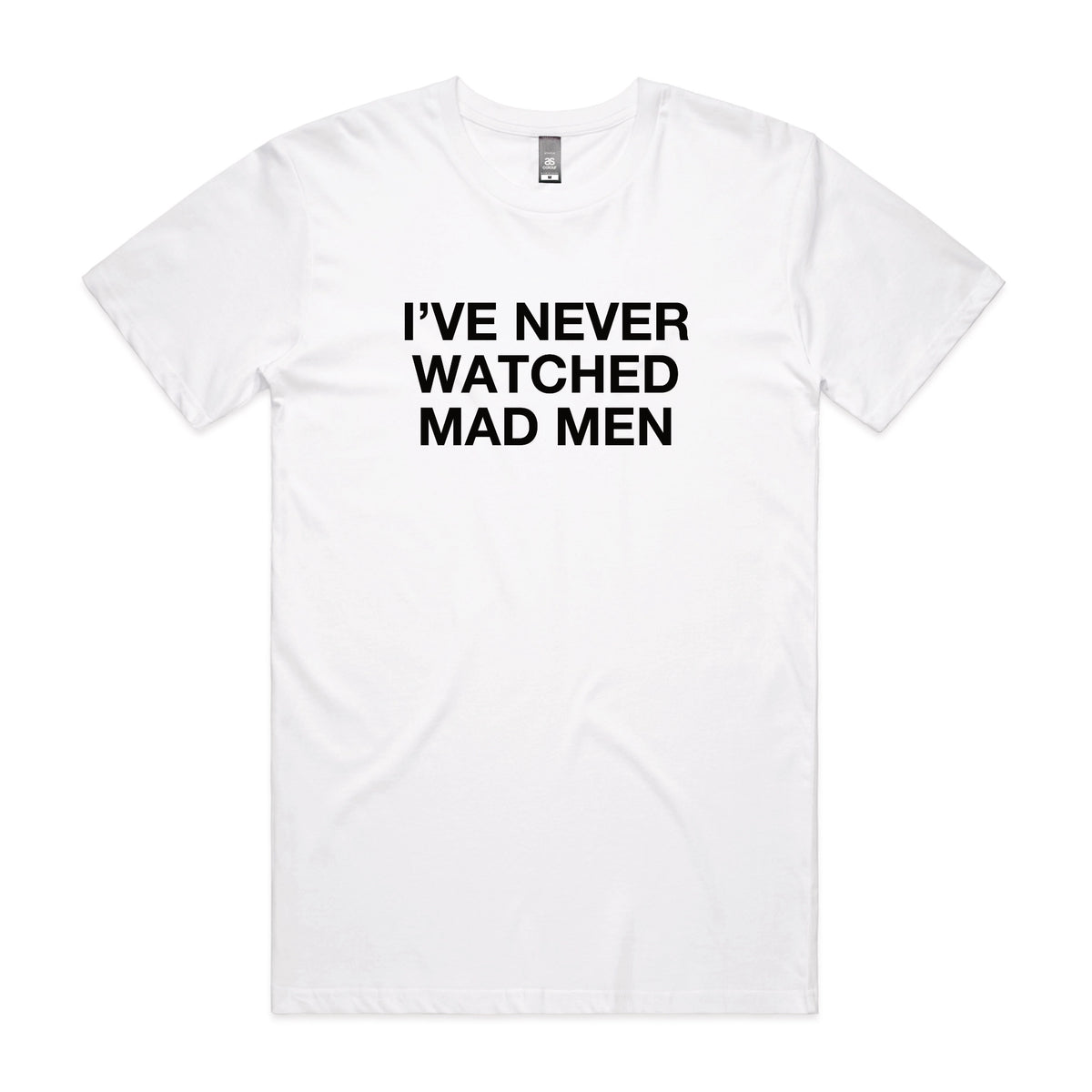 White regular t-shirt with Mad Men TV design from Lonely Kids Club